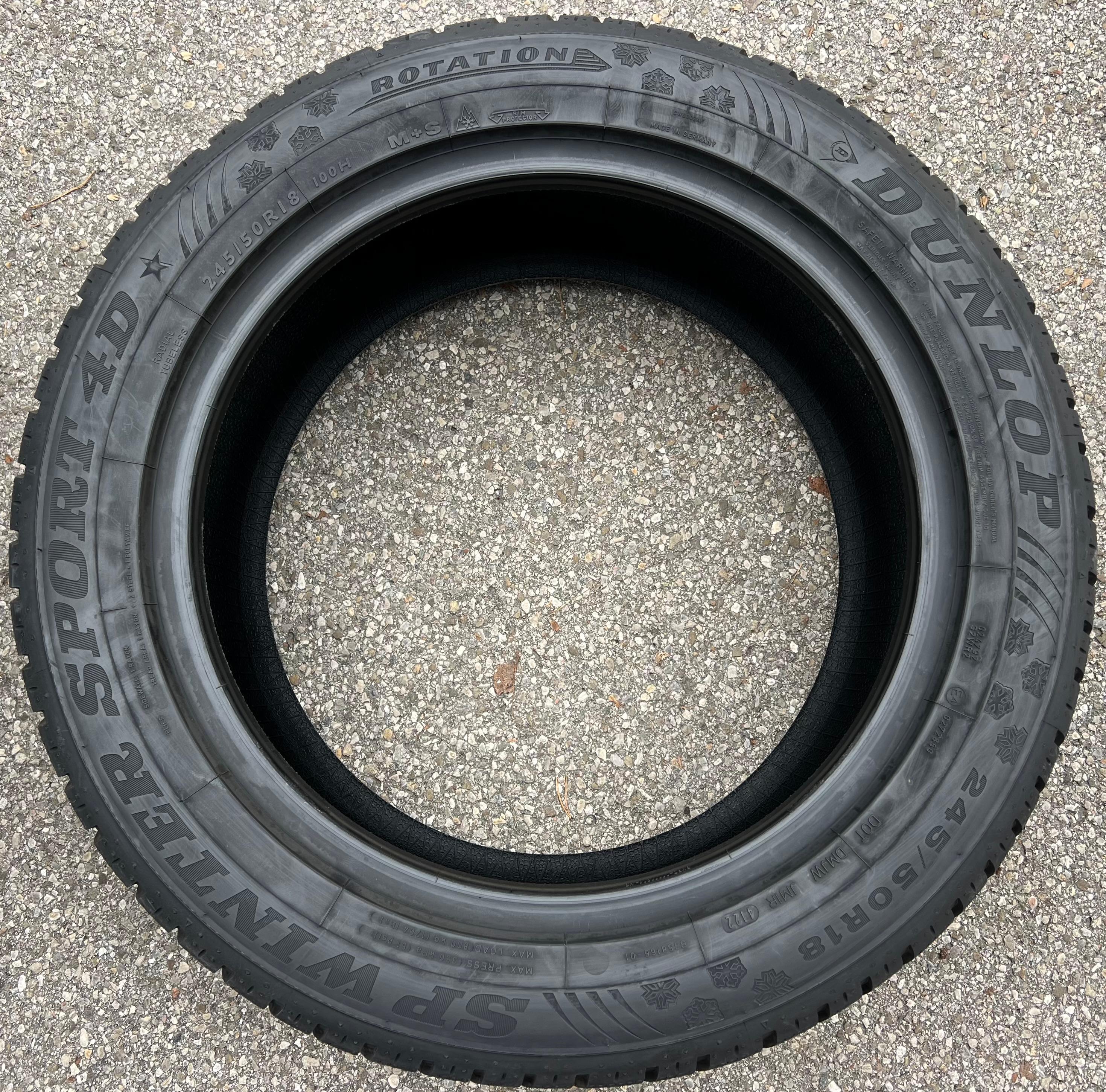 4 x 245/50R18 100H Winterreifen Dunlop Winter Sport 4D 2022 NEU Freihaus