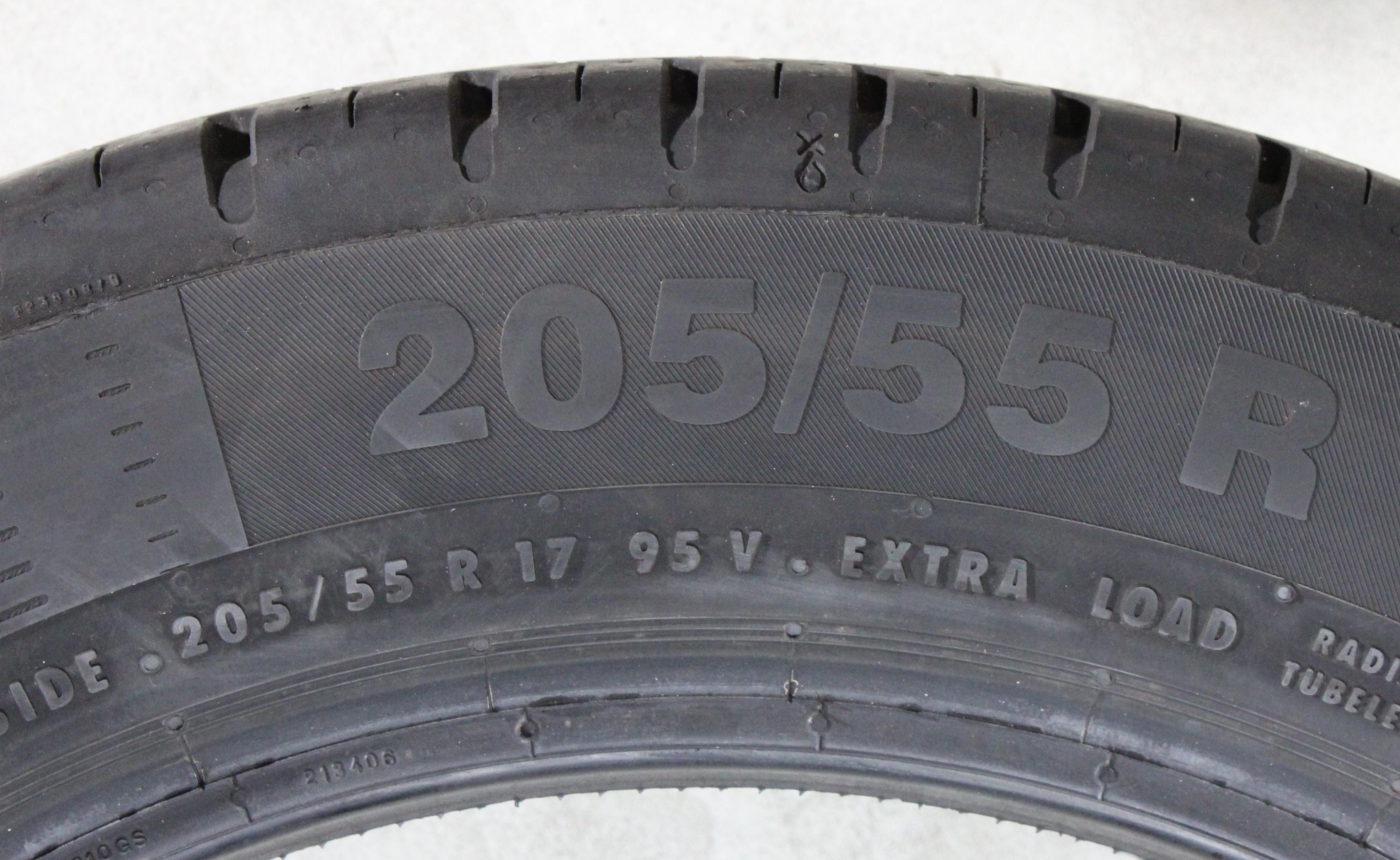 4 x 205/55R17 95V Sommerreifen Continental Eco Contact 5 7-7,5mm 2019 XL