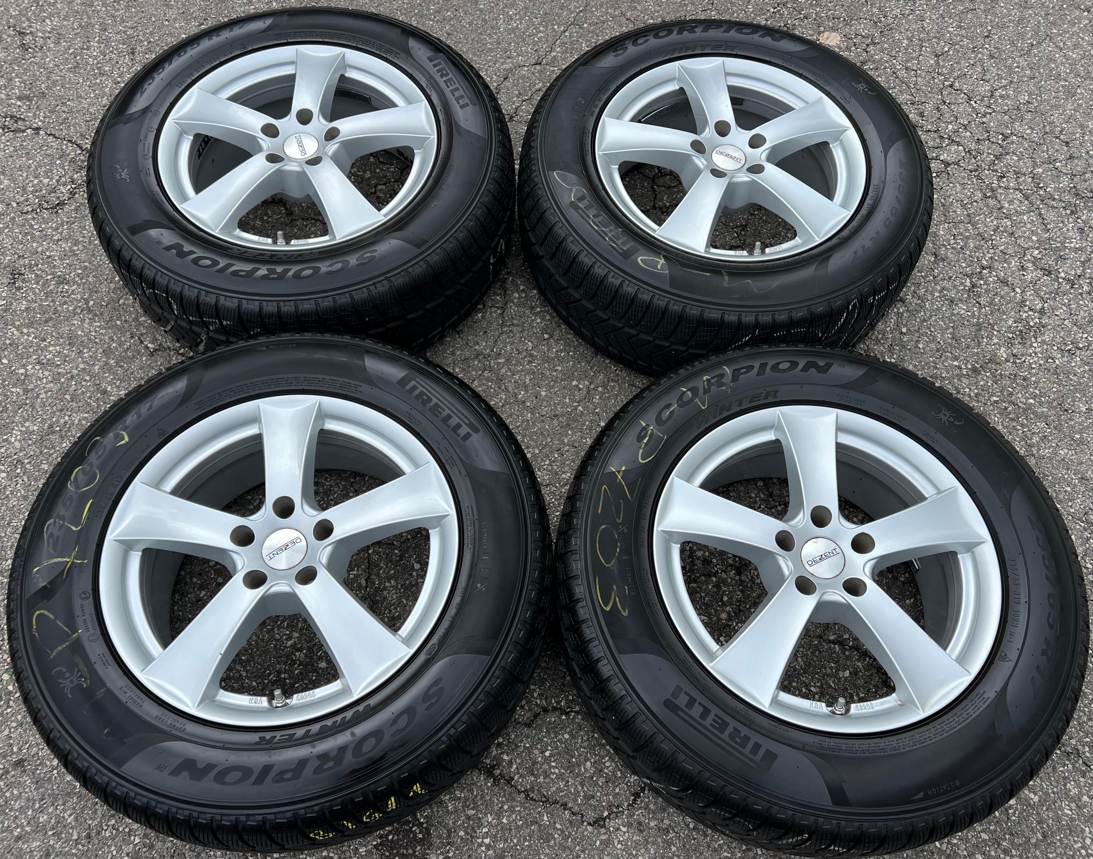4 CERCHI INVERNALI IN ALLUMINIO 235/65R17 108H MERCEDES BENZ GLC 204X W253 RDKS