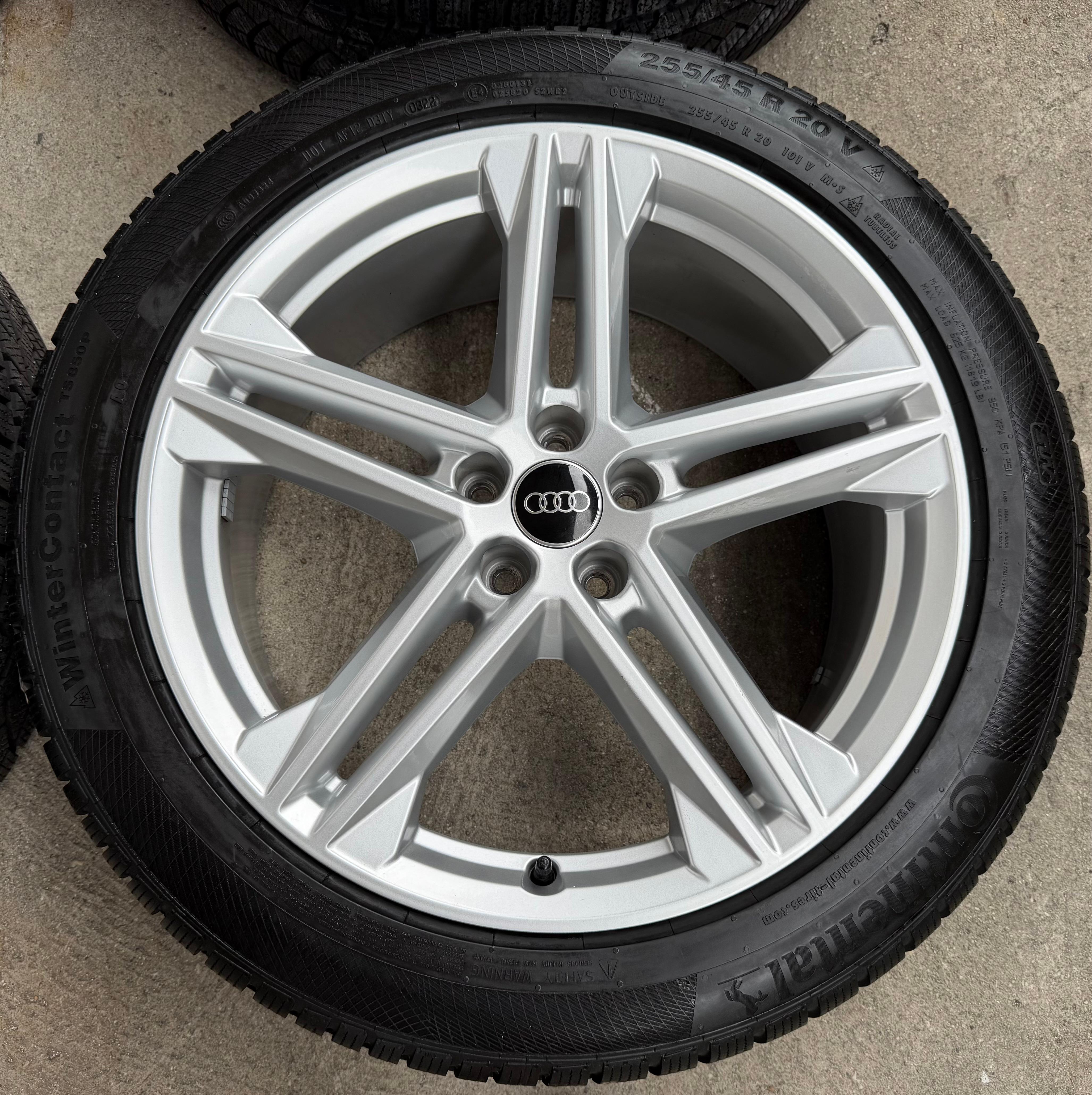 4 Original 20" Alu Winterräder Audi Q5 SQ5 FY 80A601025N 255/45R20 101V DOT 2022