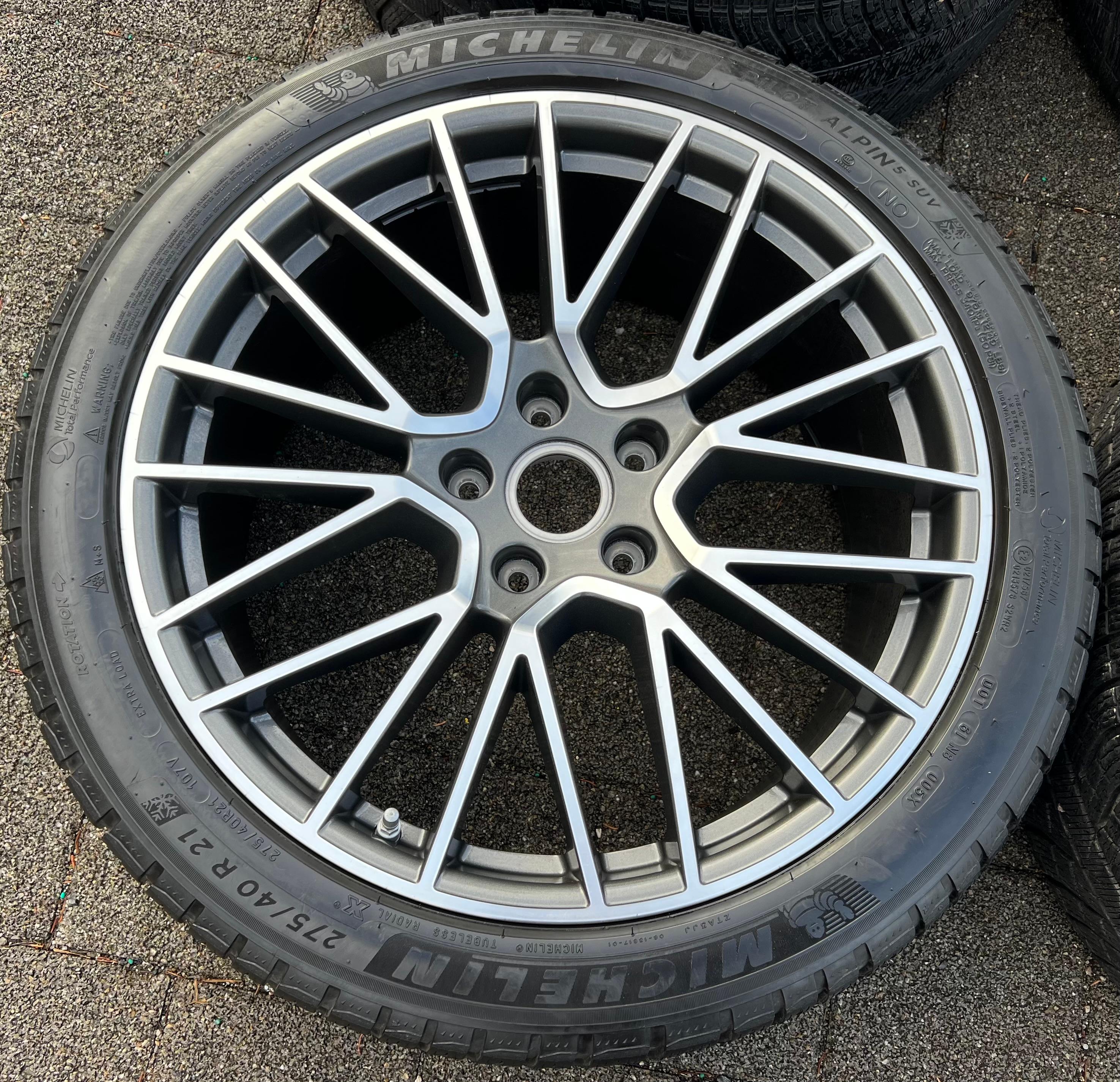 4 ORIGINAL 21" ALU WINTERRÄDER PORSCHE CAYENNE 9YA MICHELIN RDKS