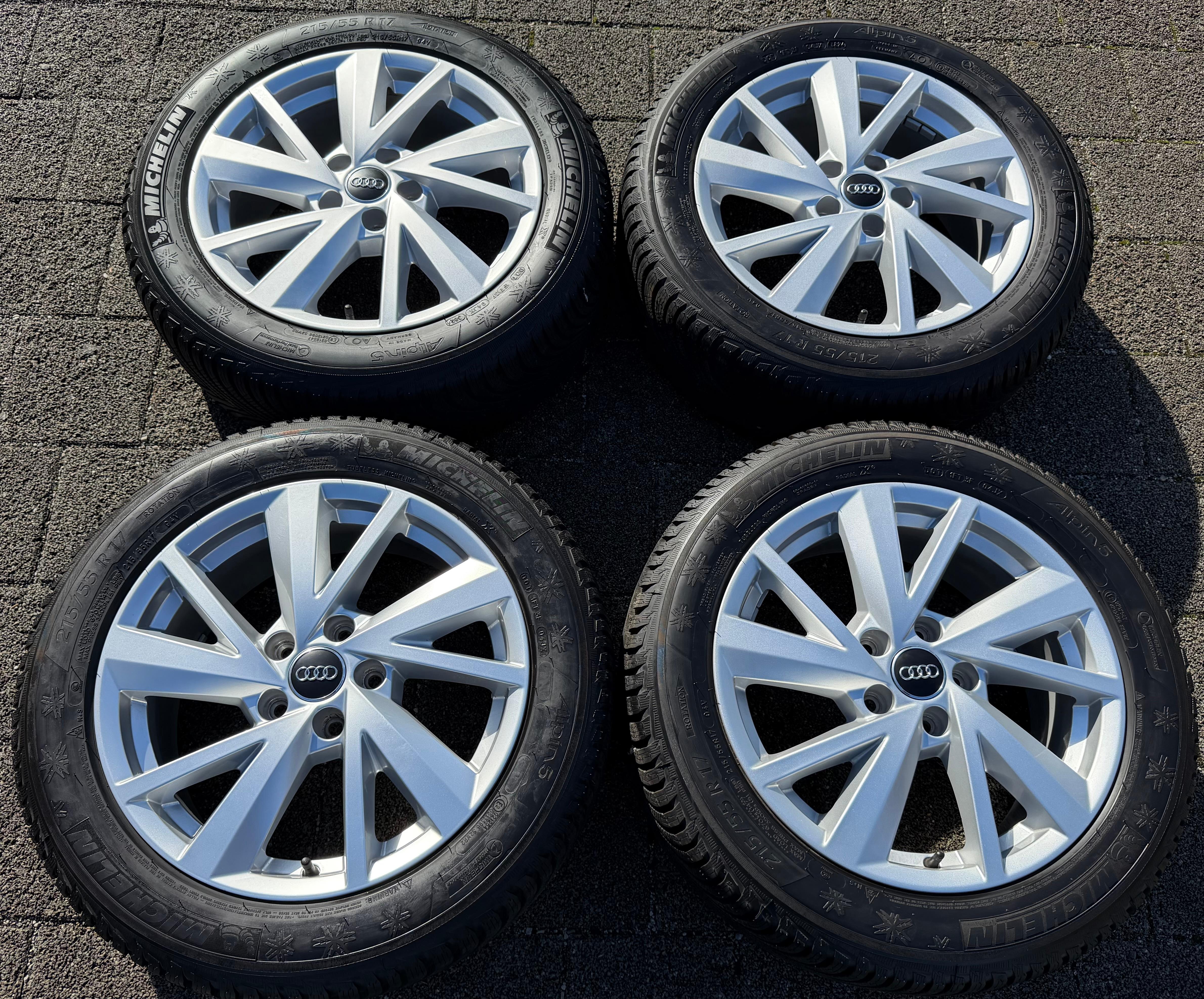 4 Original 17" Alu Winterräder Audi Q2 GA 215/55R17 94V Michelin 8MM 2024 81A601025C