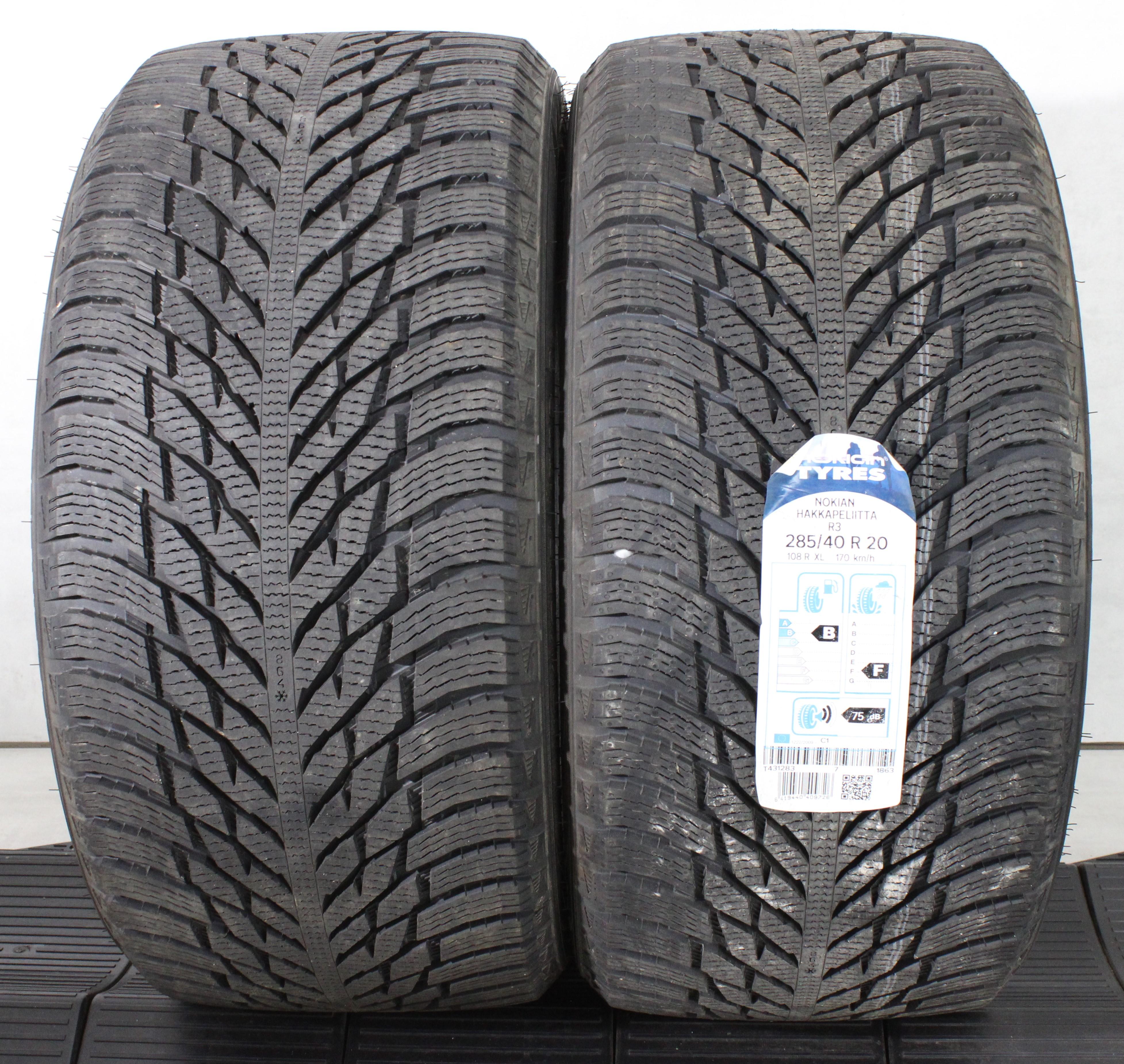 2 x 285/40R20 108R Winterreifen Nokian Hakkapeliitta R3 NEU 2019 XL NEU