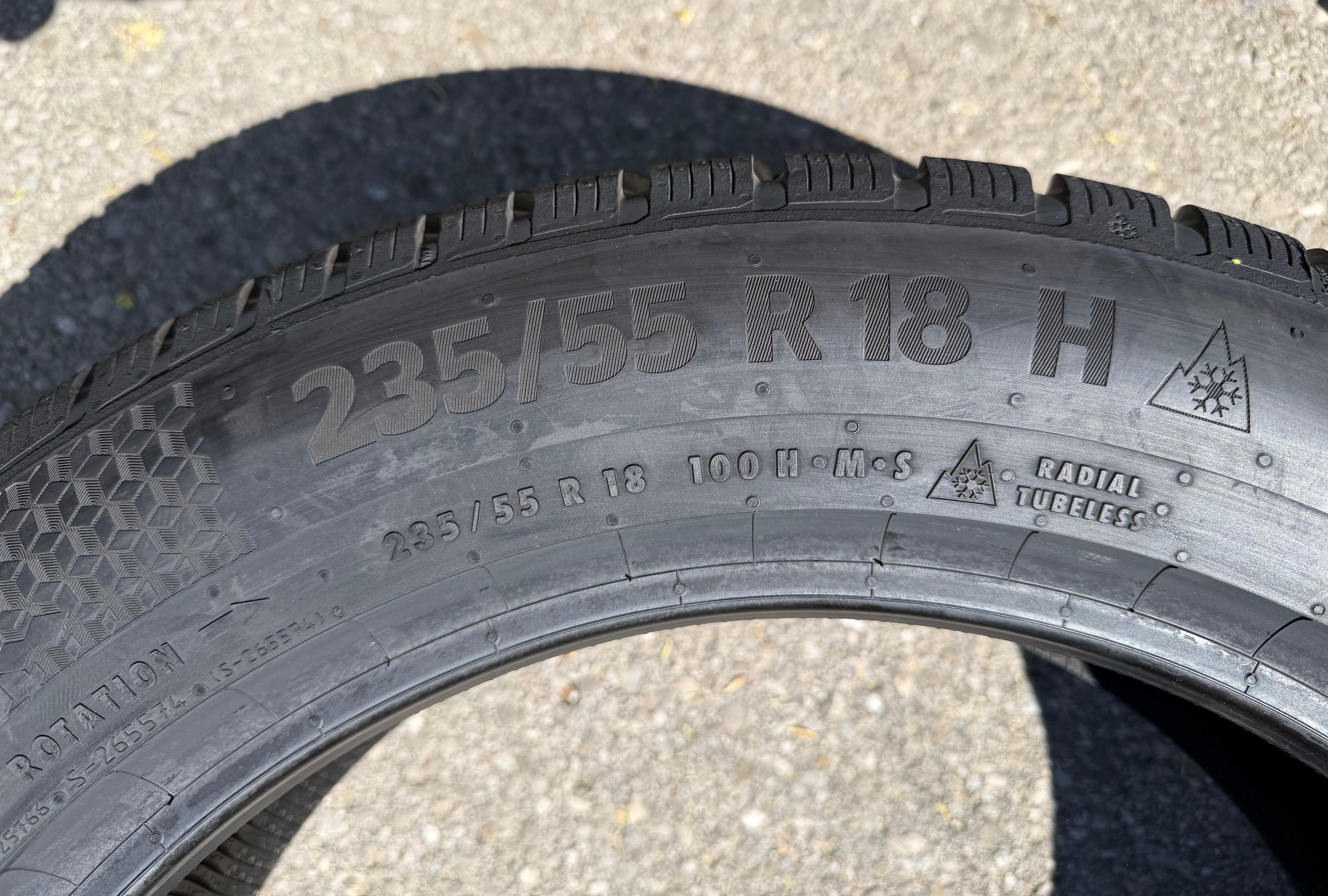 4 pneus hiver Continental Winter Contact TS870P 2024 Seal, 235/55R18 100H, NEUFS