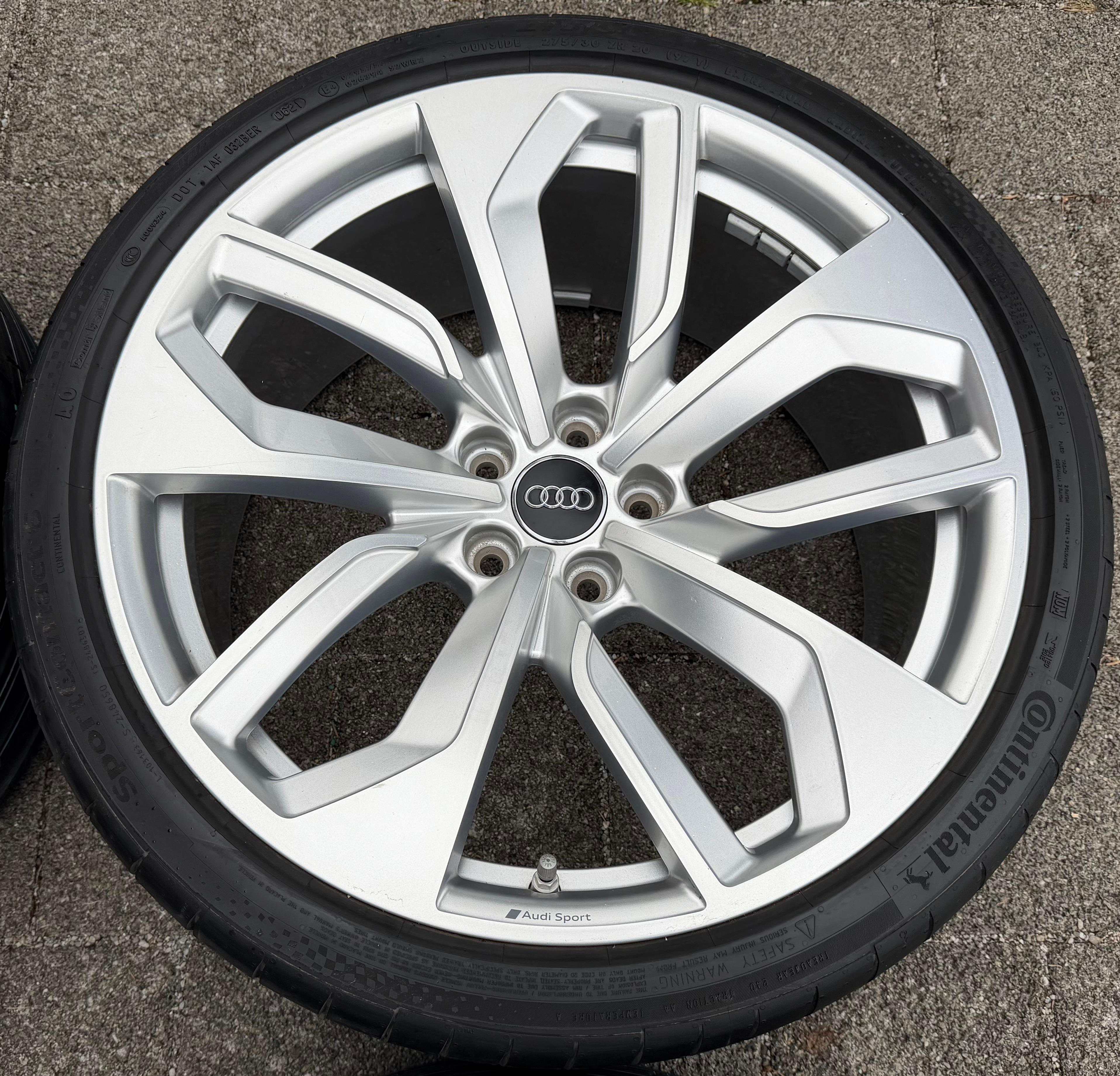 4 ruedas de verano de aluminio originales de 20" AUDI RS4 RS5 8W 275/30R20 97Y 8W0601025DB Continental
