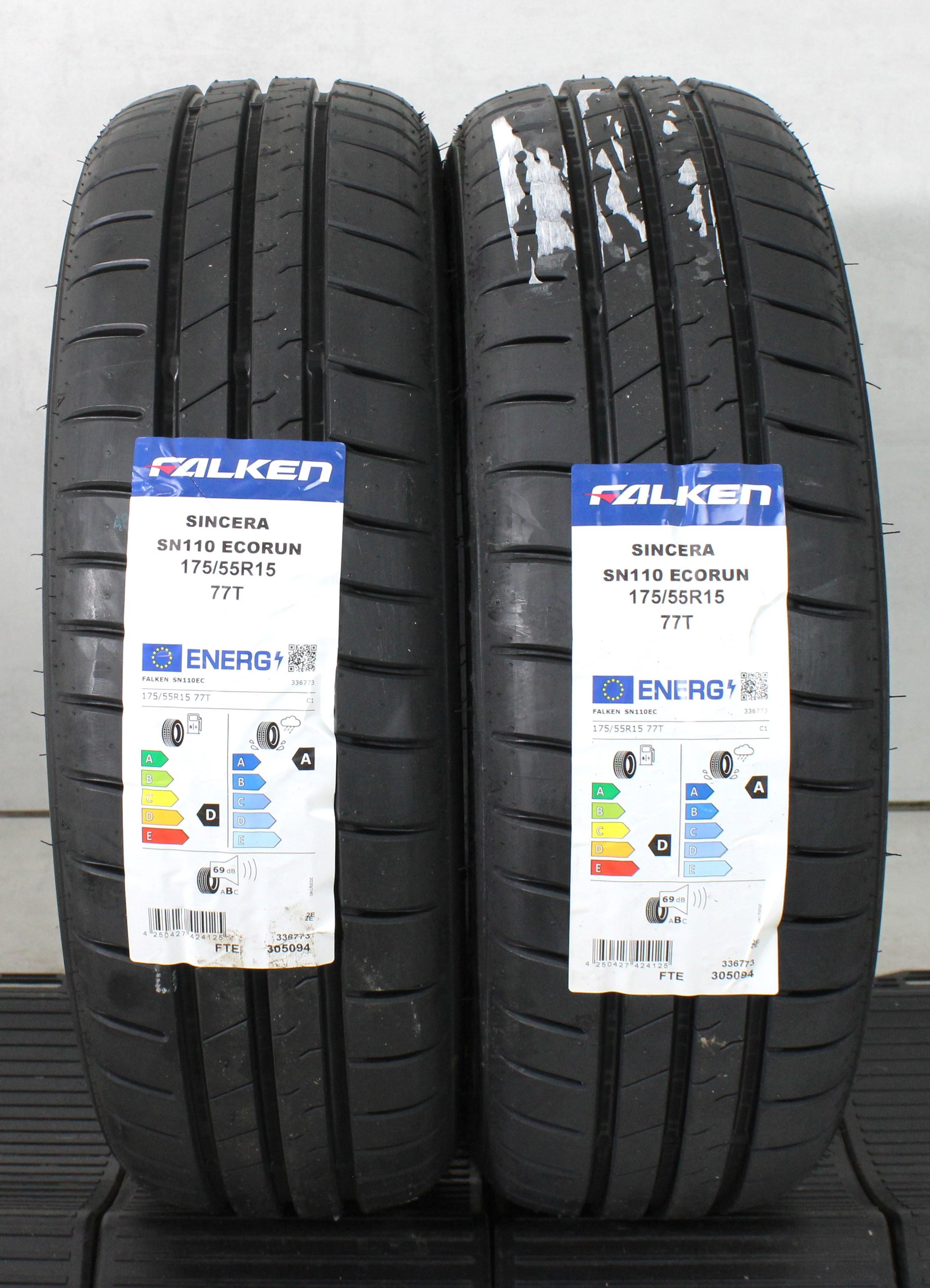 2 x 175/55R15 77T Sommerreifen Falken Sincera SN110  2022 NEU Freihaus