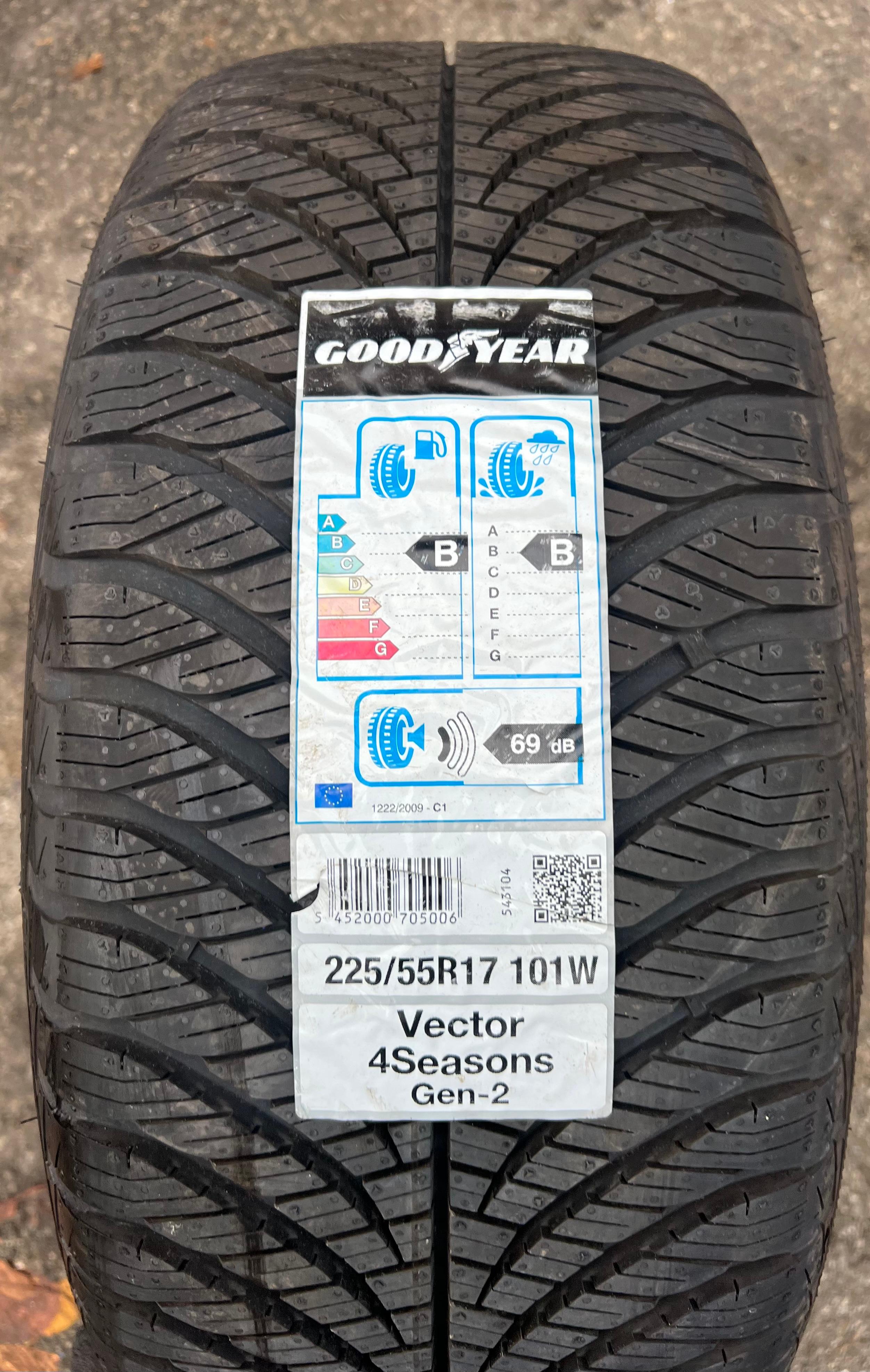 1 x 225/55R17 101W Ganzjahresreifen Goodyear Vector 4 Seasons GEN-2 NEU 2019