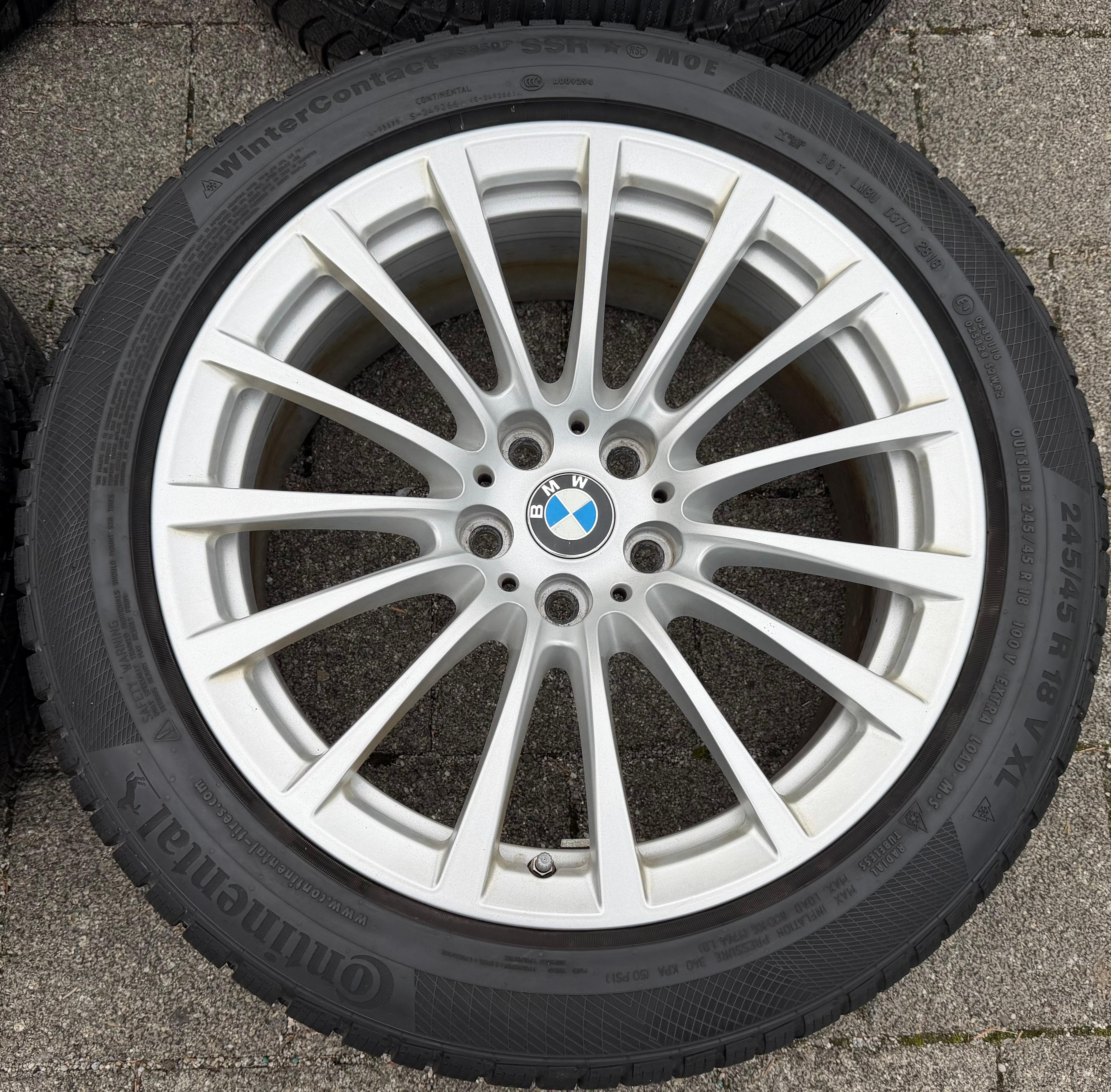 4 originele 18" lichtmetalen winterwielen BMW 5-serie G30 G31 Styling 632 Continental