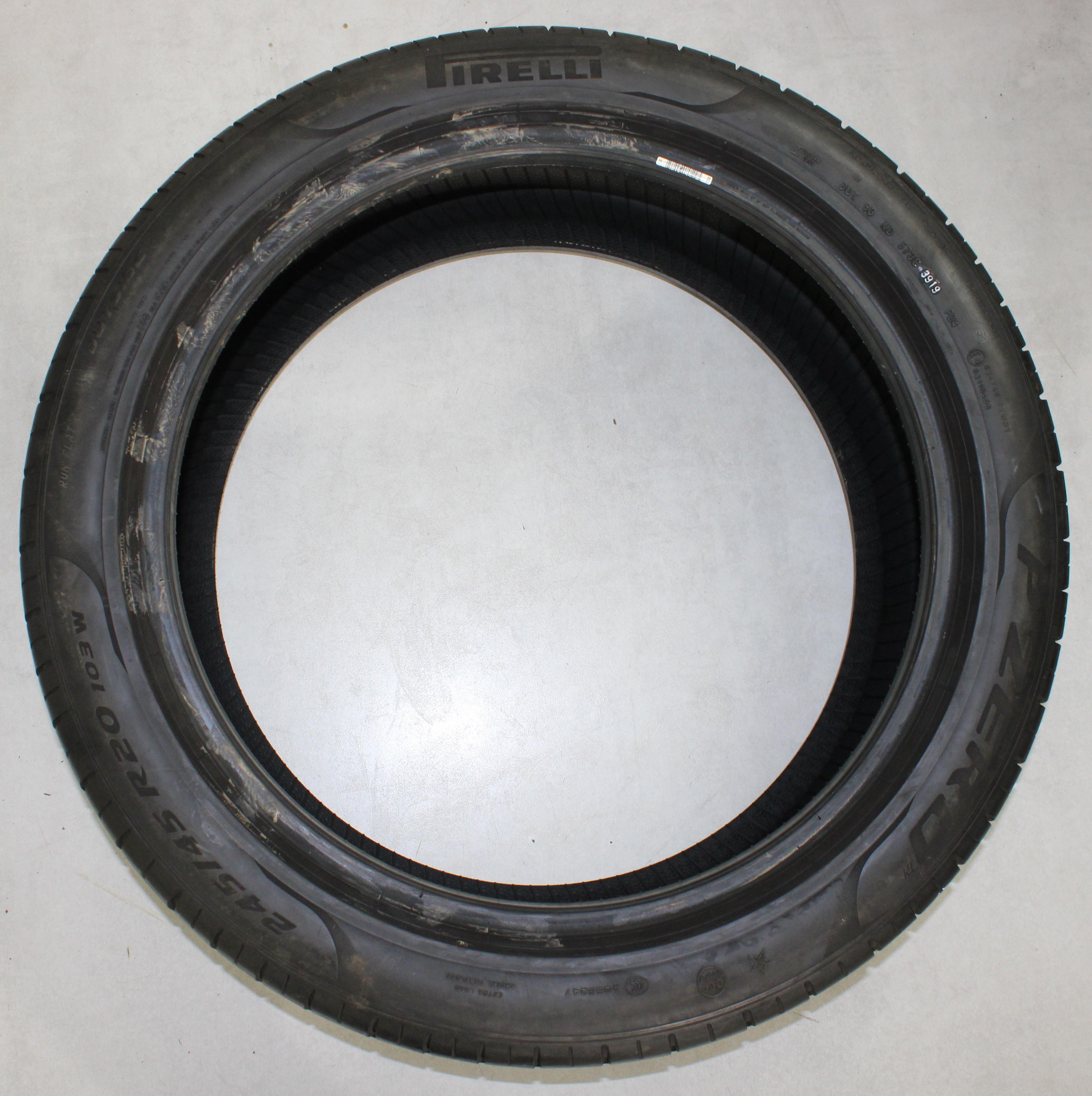 1 x 245/45R20 103W Sommerreifen Pirelli PZero PZ4 Runflat 5,5mm 2019 *