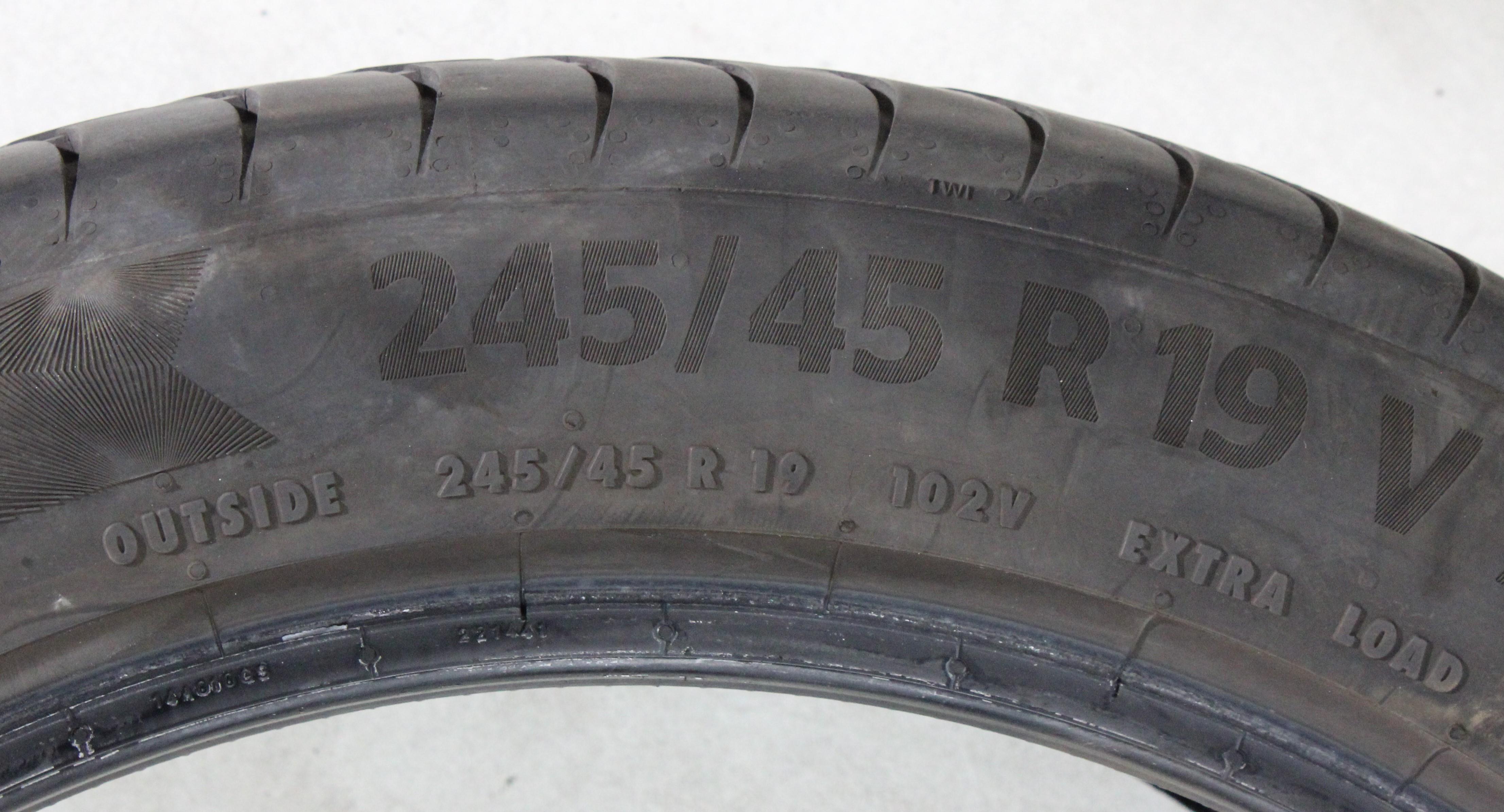 1 x 245/45R19 102V Sommerreifen Continental Premium Contact 6 5,5-6mm 2020 XL