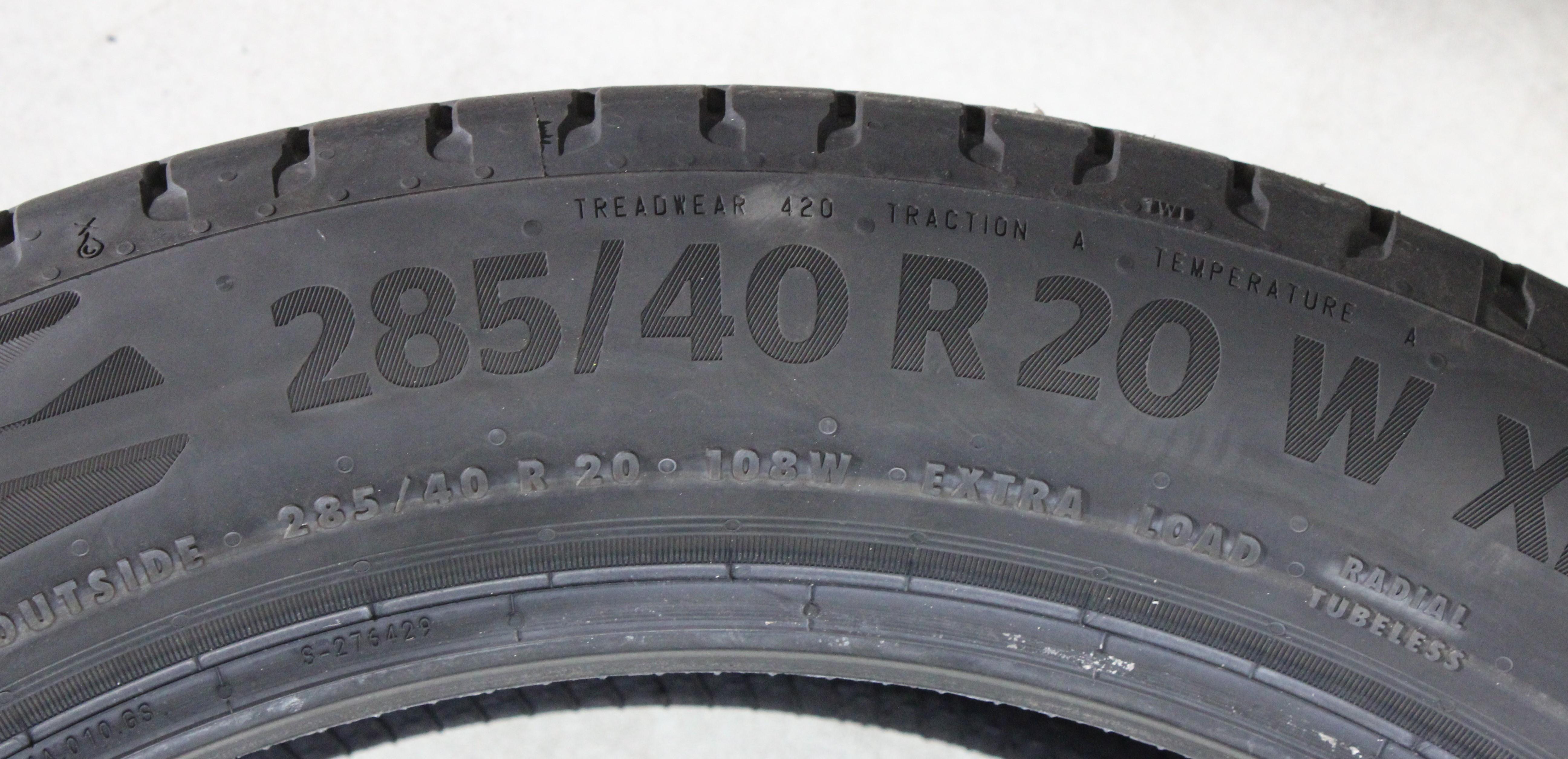 2 x 255/45R20 105W 2 x 285/40R20 108W Neumáticos de verano Continental Eco Contact 6Q MO 5,5-6 mm 2025 XL