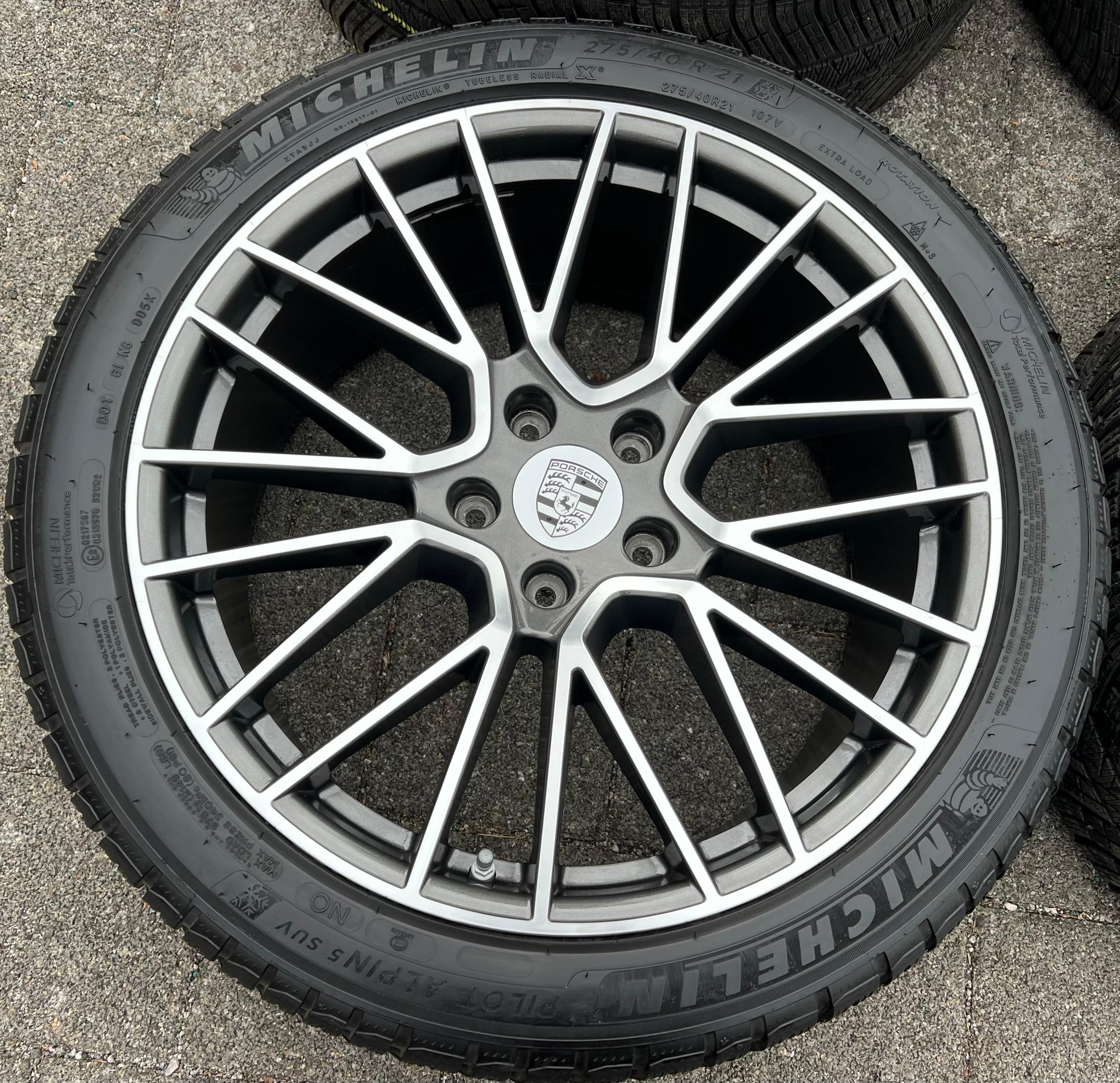 4 RUEDAS DE INVIERNO DE ALUMINIO ORIGINALES DE 21" PARA PORSCHE CAYENNE 9YA MICHELIN RDKS ENVÍO GRATUITO