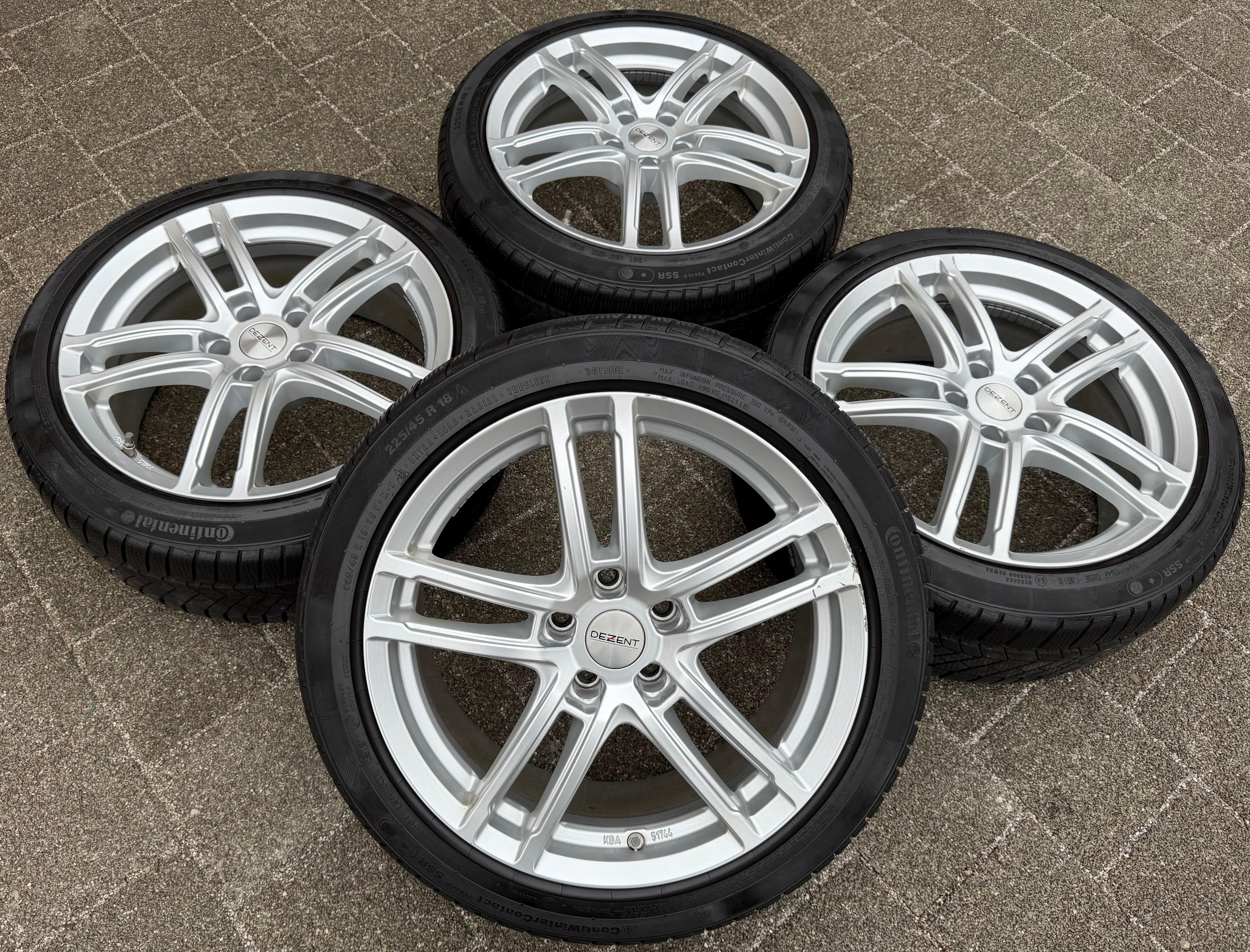4 ALU 18" WINTERRÄDER BMW 3ER REIHE G20 G21 225/45R18 95V CONTINENTAL RDKS