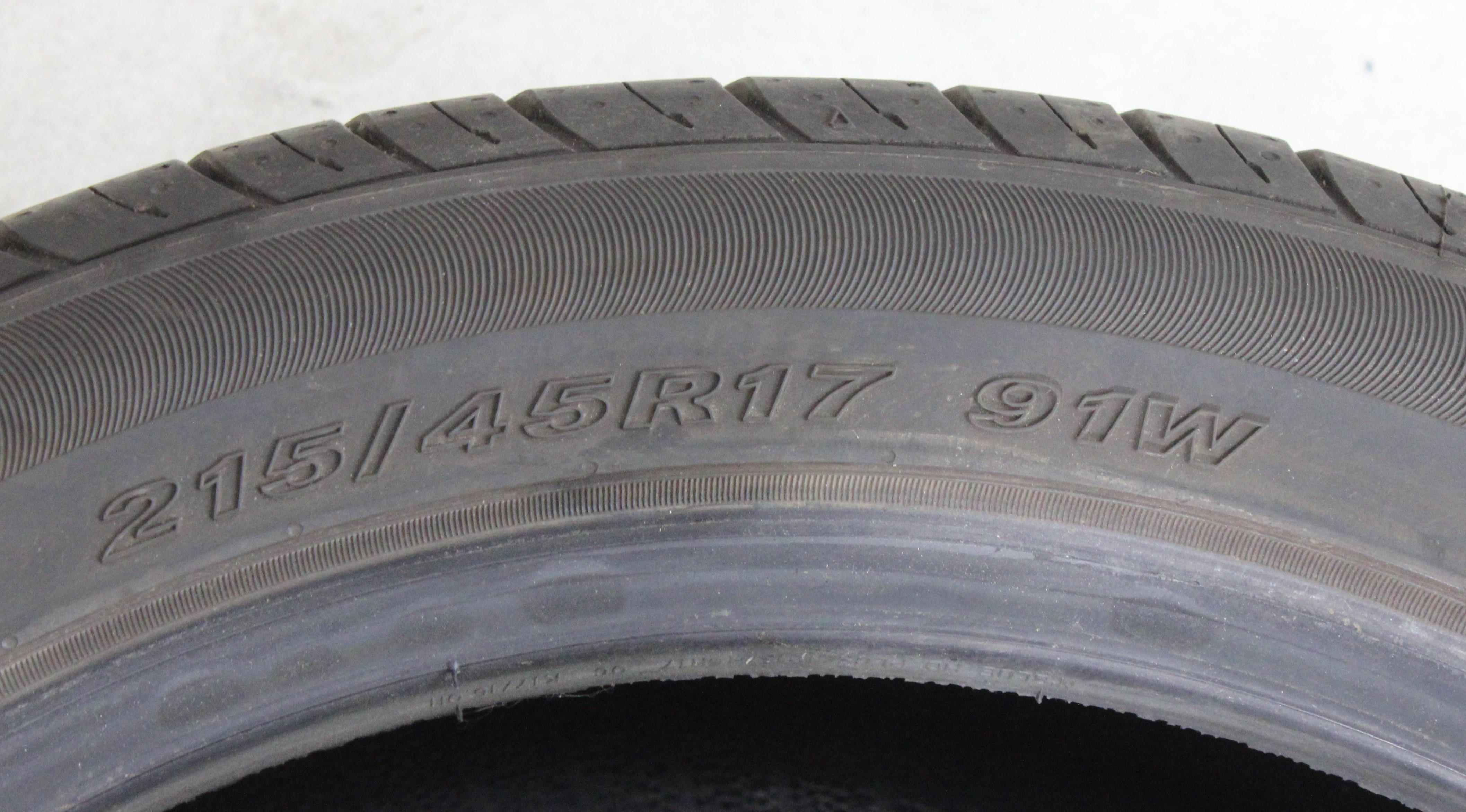 4 x 215/45R17 91W Sommerreifen Nexen N Blue HD Plus 6,5-7mm 2023 XL