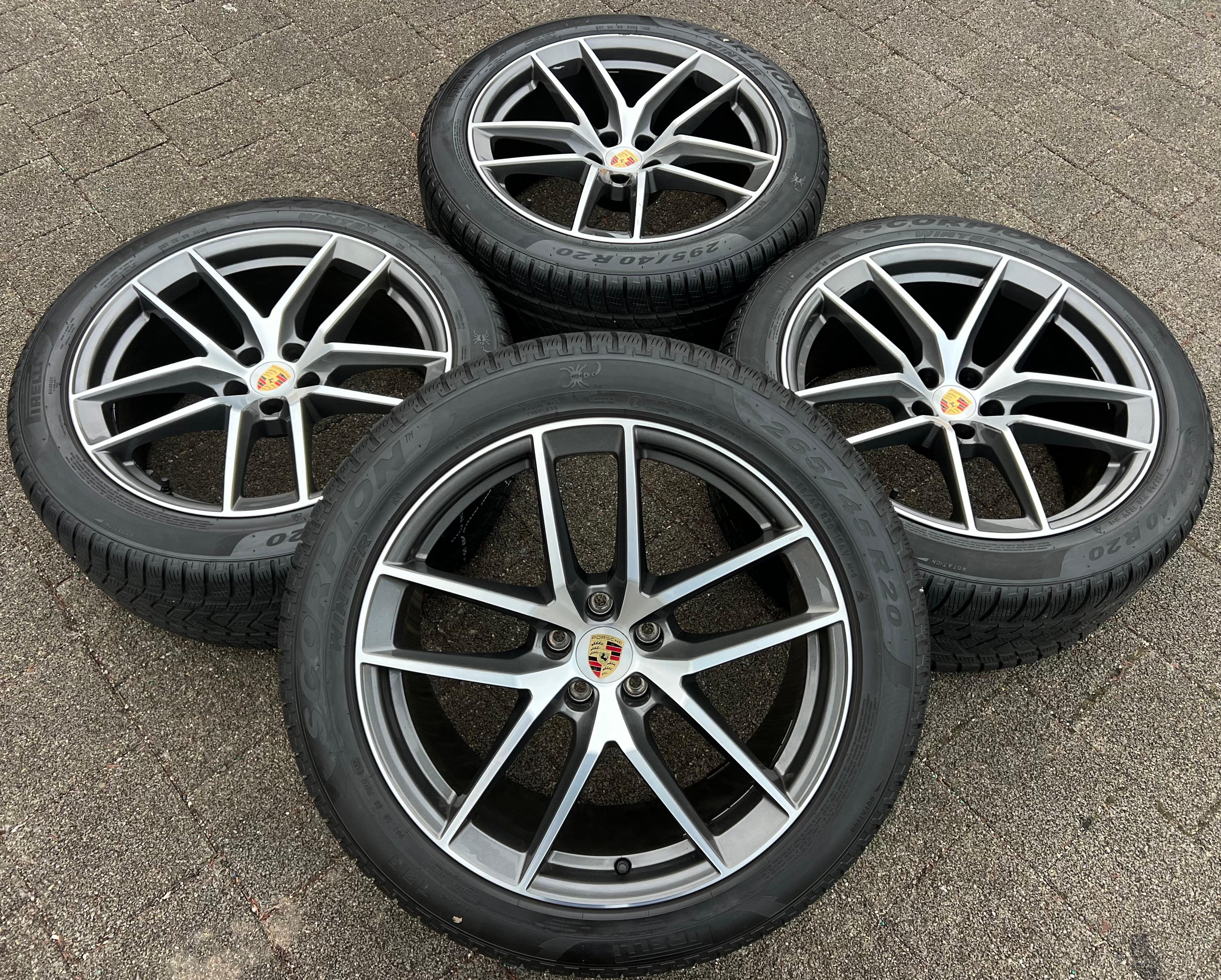 4 ORIGINAL 20" ALU WINTERRÄDER PORSCHE MACAN 265/45R20 104V 295/40R20 106V RDKS