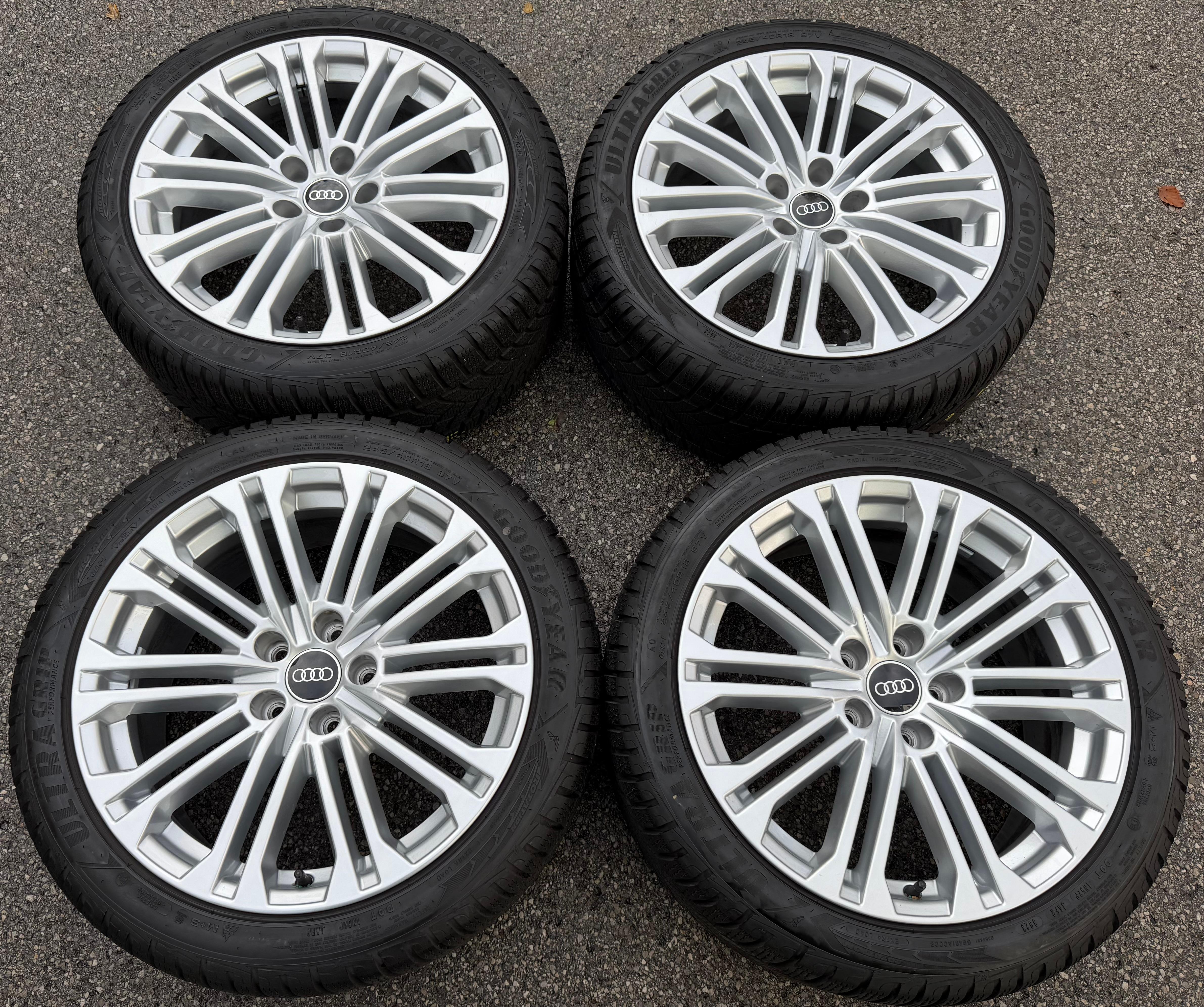 4 ruedas de invierno de aluminio originales de 18" para Audi A5 S5 8W F5 245/40R18 97V 8W0601025EE Goodyear