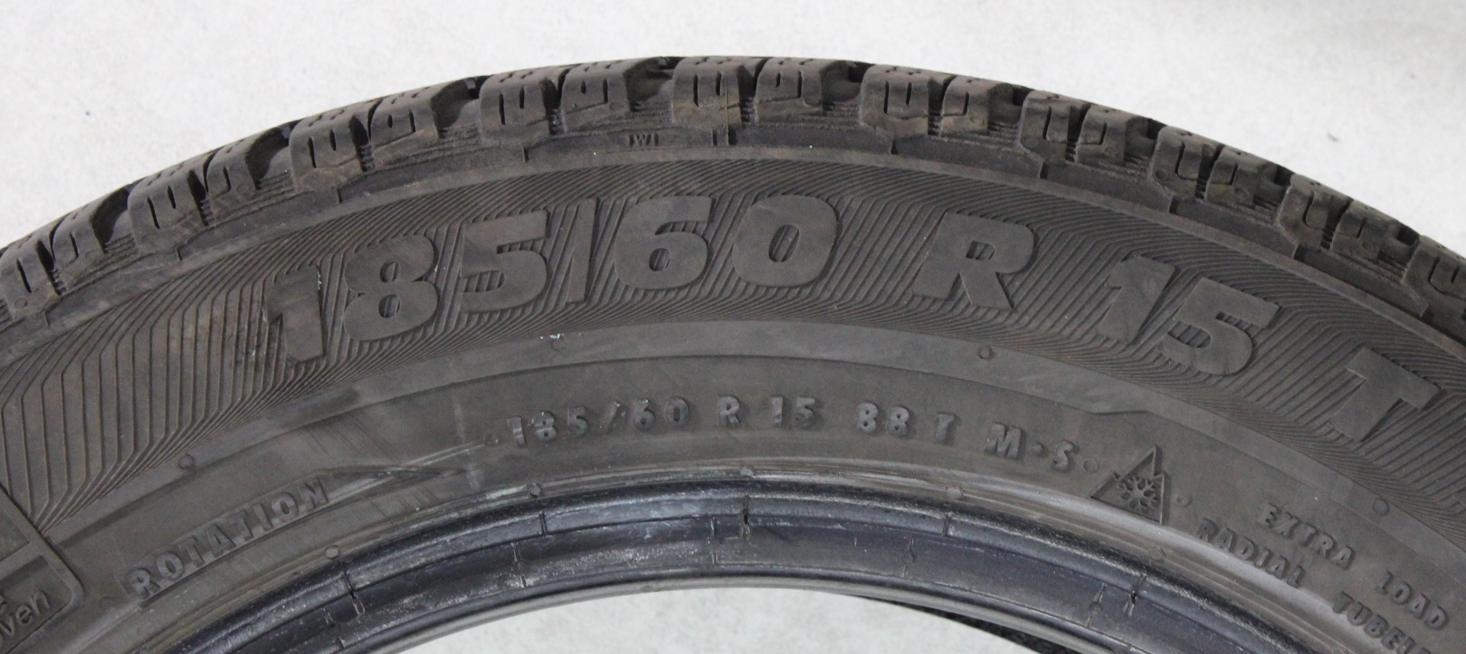 4 x 185/60R15 88T Winterreifen Semperit Master-Grip 2 4,5-5mm 2019 XL