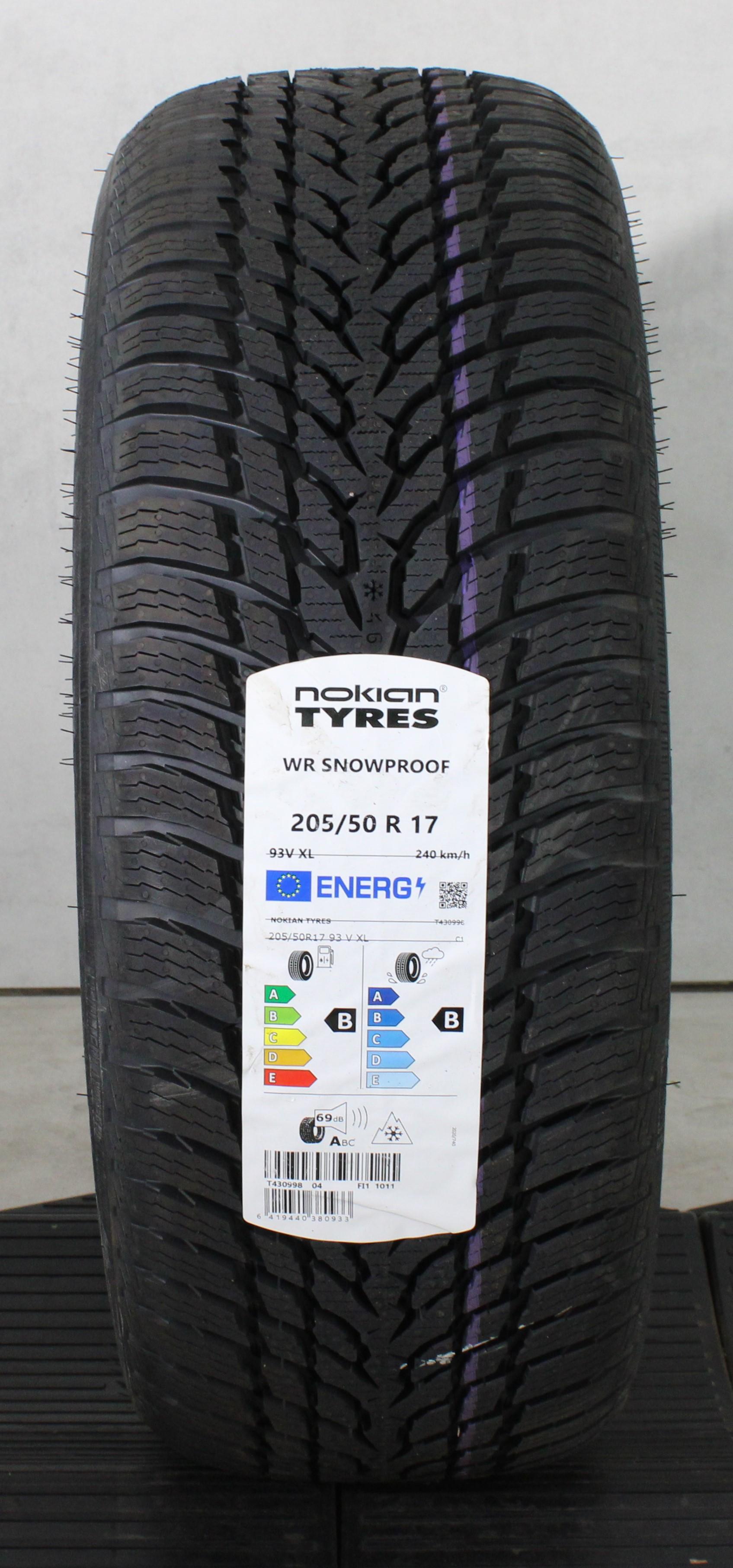1 x 205/50R17 93V Winterreifen Nokian WR Snowproof 2022 XL NEU