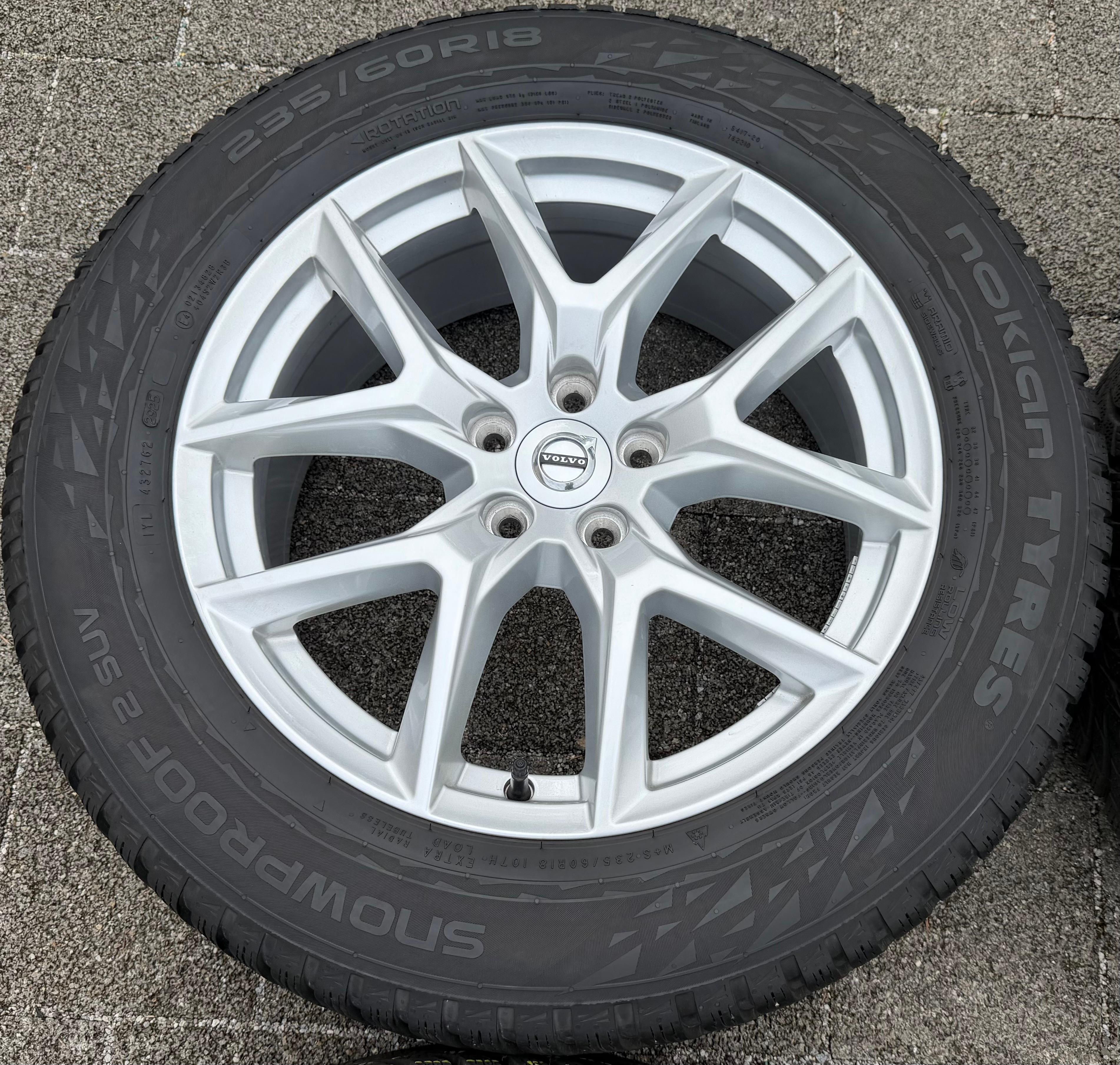 4 Original 18" Alu Winterräder Volvo XC60 II 31423851 235/60R18 107H NOKIAN 2025