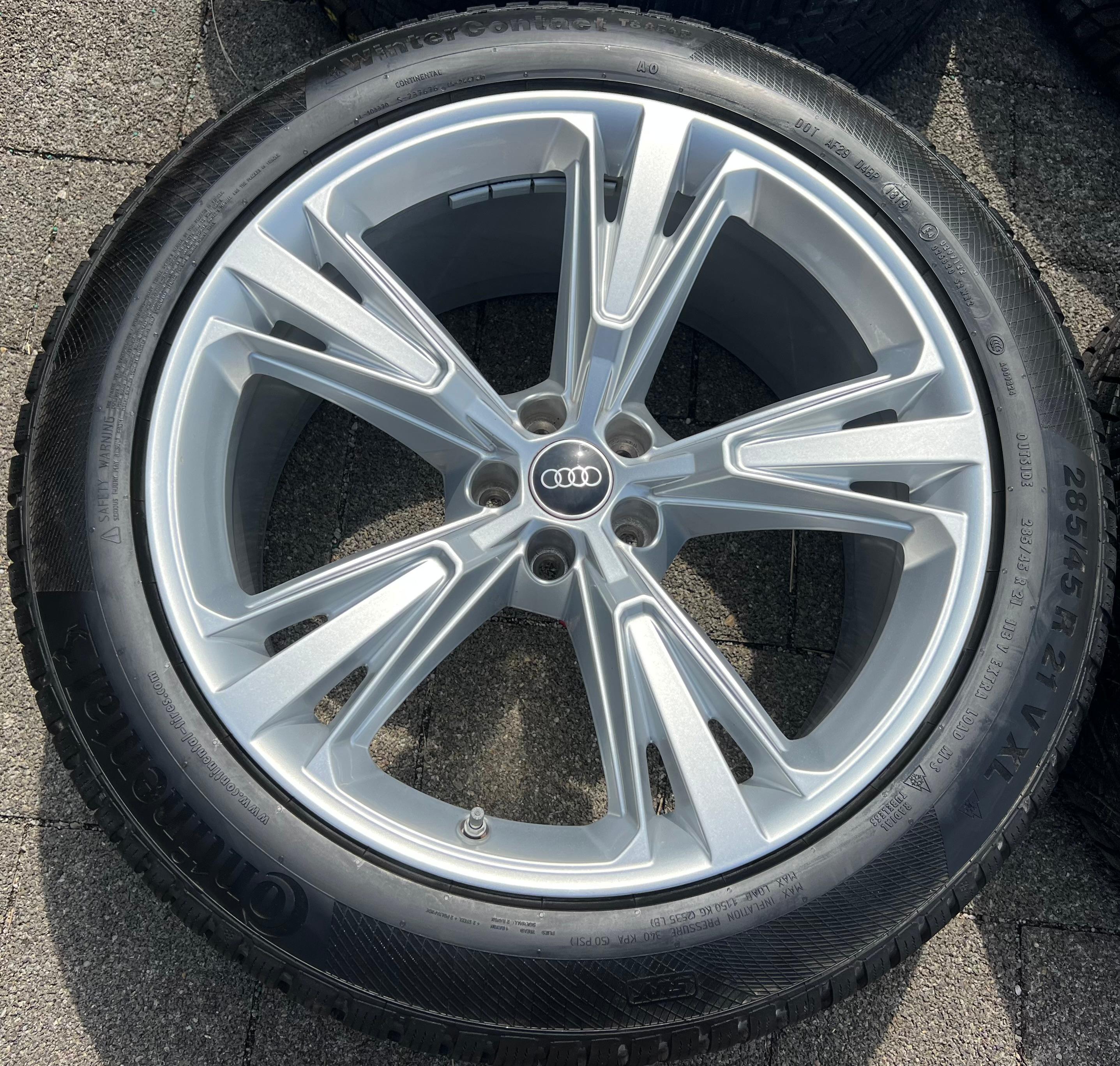 4 ORIGINAL 21" ALU WINTERRÄDER AUDI Q8 SQ8 4M 4M8601025H 285/45R21 113V CONTINENTAL FREIHAUS