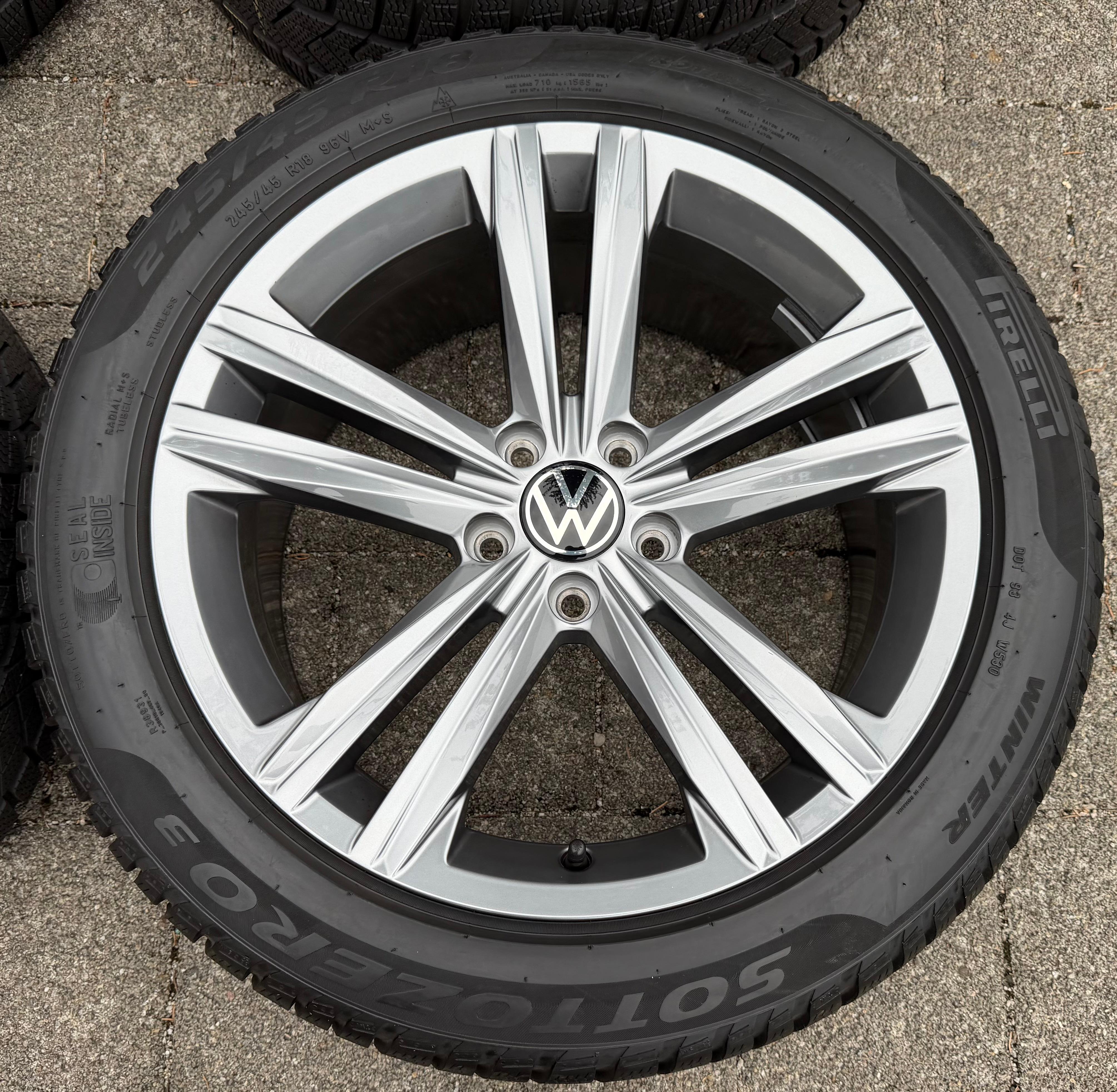 4 Original 18" Alu Winterräder VW Arteon 3H 3G B8 3G8601025N Sebring 245/45R18 96V