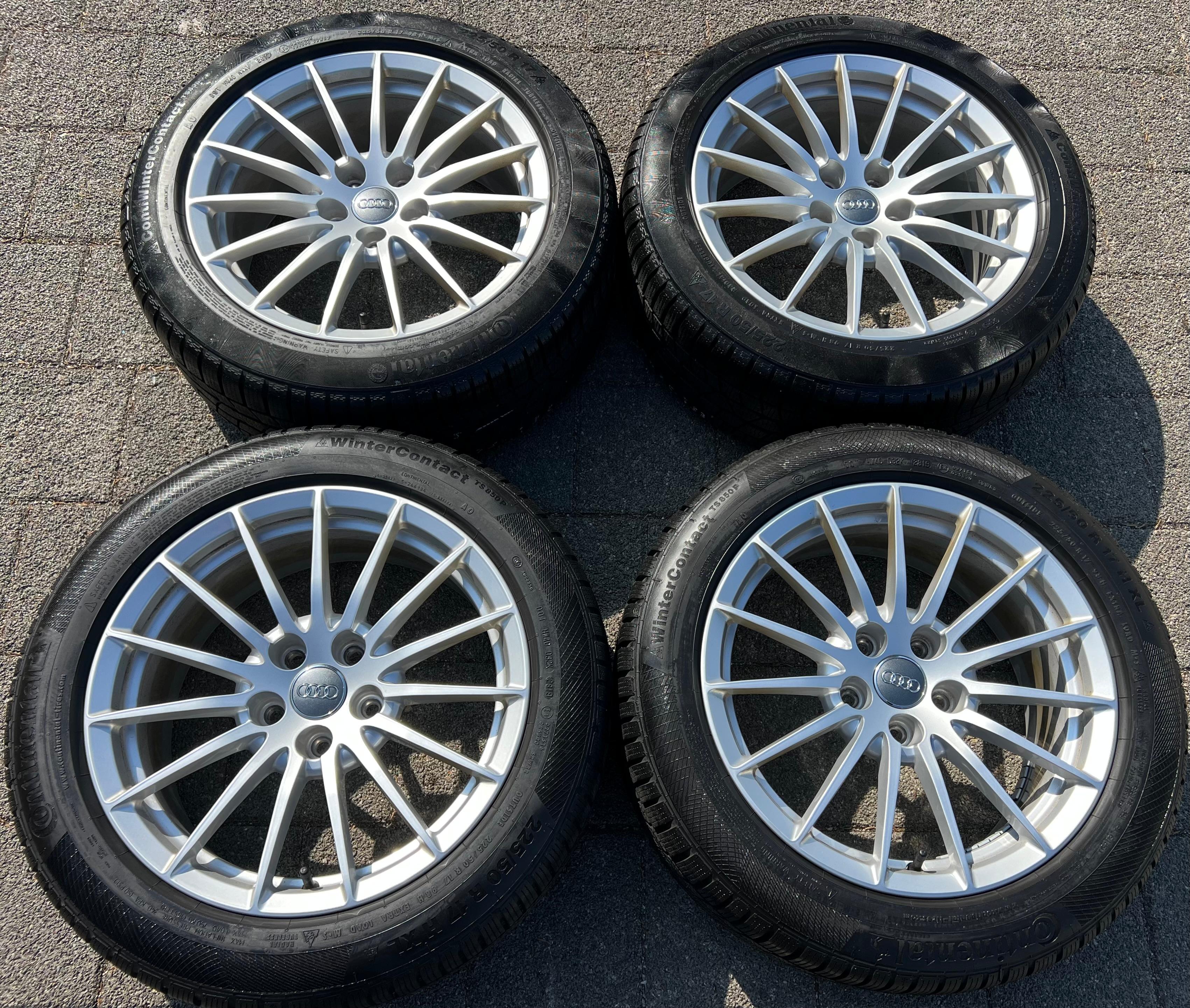 4 ORIGINAL 17" ALU WINTERRÄDER AUDI A5 F5 8W 225/50R17 98H 8W0601025AE CONTINENTAL