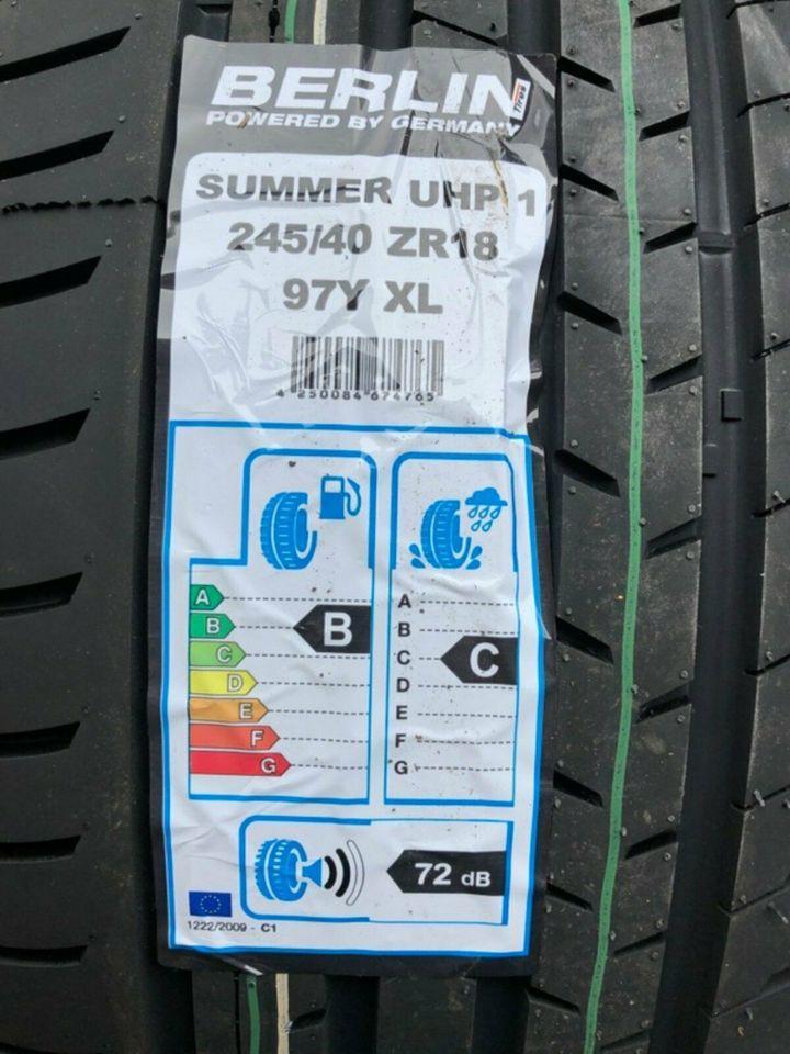 2 X 245/40R18 97Y BERLIN TIRES SUMMER UHP1 NEUMÁTICOS DE VERANO 2020 NUEVOS