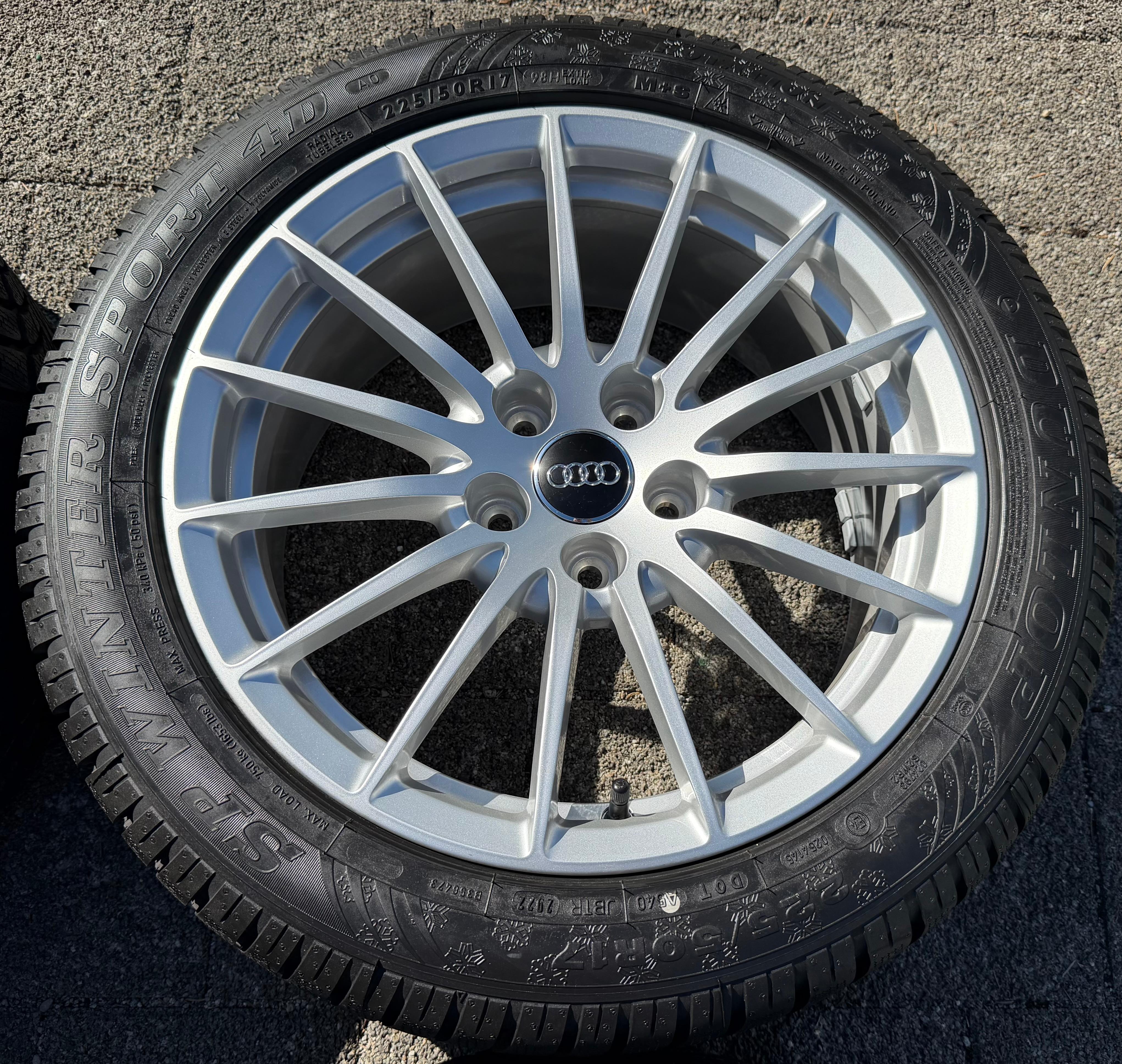 4 ORIGINAL 17" ALU WINTERRÄDER AUDI A5 F5 8W 225/50R17 98H 8W0601025AE DUNLOP