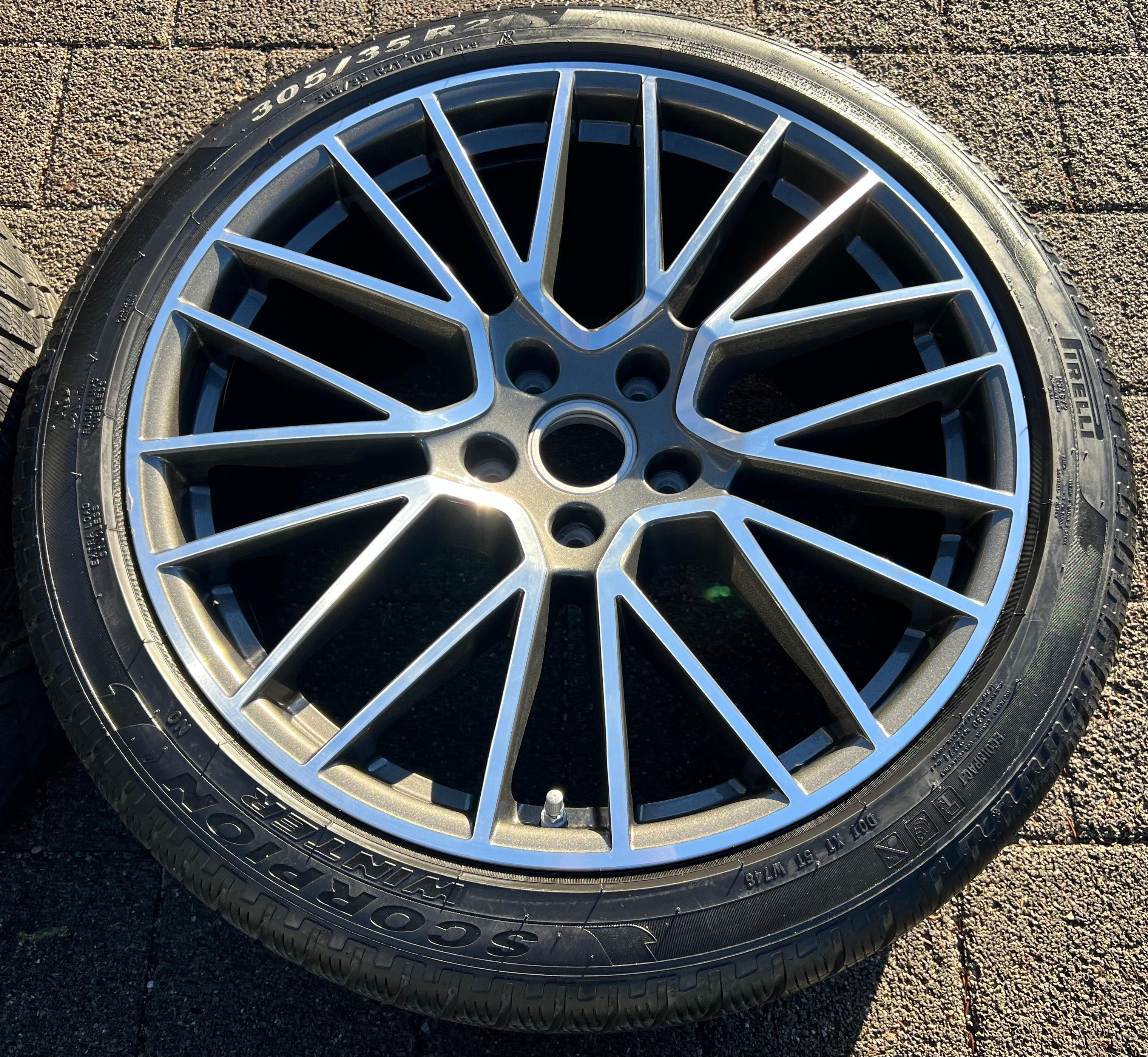 4 ORIGINAL 21" ALU WINTERRÄDER PORSCHE CAYENNE 9YA PIRELLI RDKS