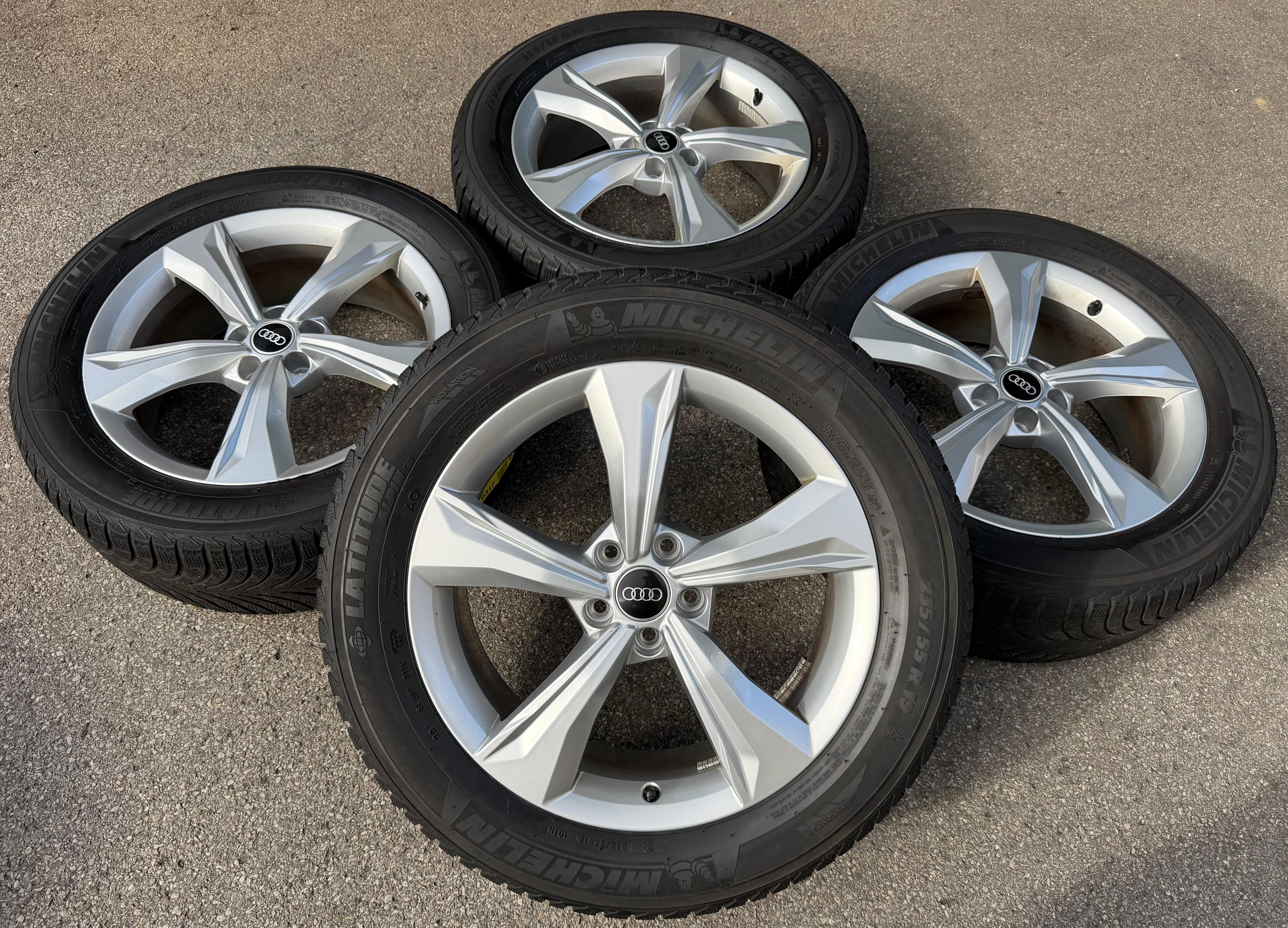 4 ruedas de invierno de aleación originales de 19" para Audi Q5 SQ5 FY 80A601025K 235/55R19 101H Michelin 2021