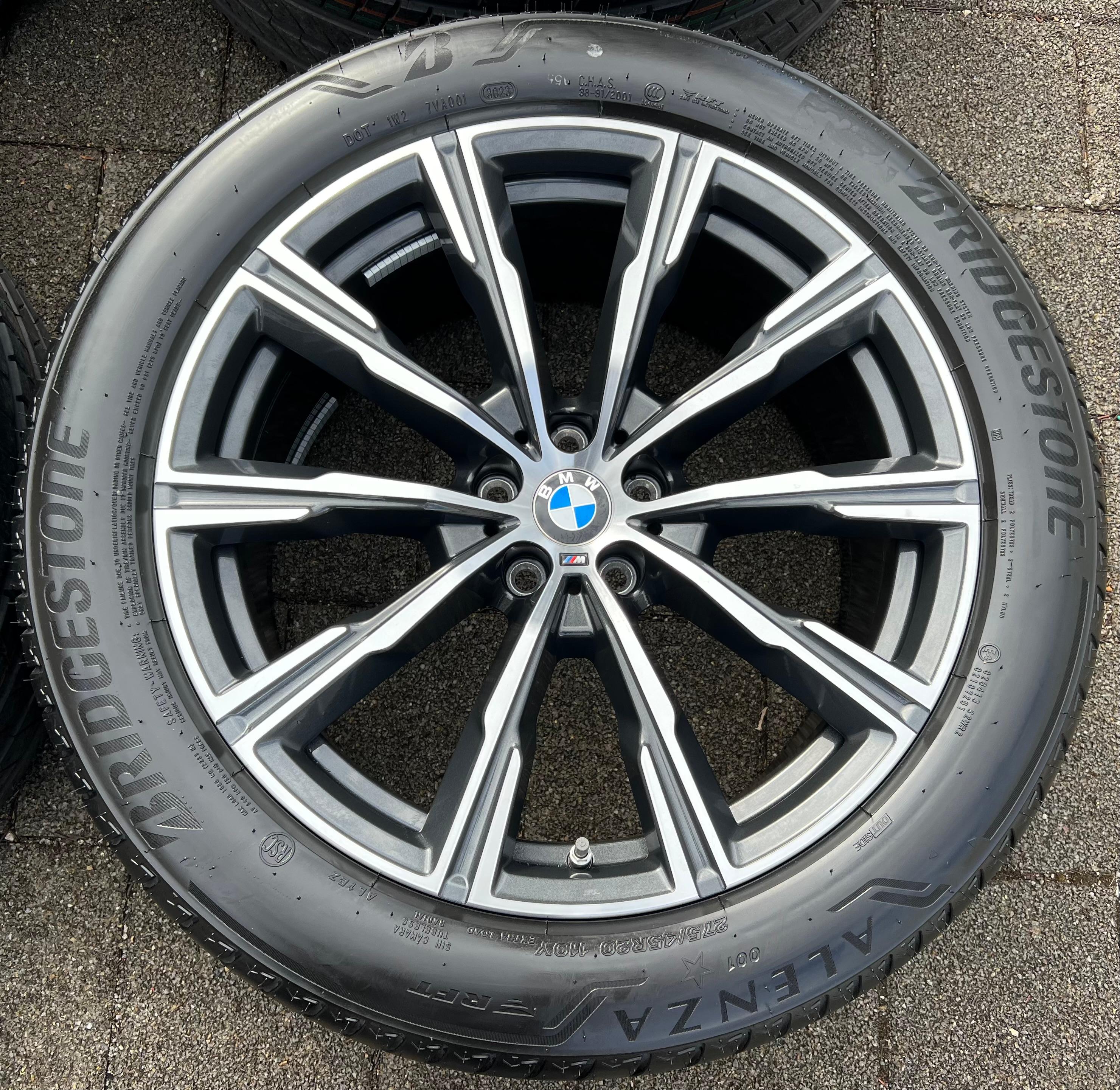 4 ROUES D'ÉTÉ ORIGINALES 20" EN ALUMINIUM BMW X5 G05 X6 G06 STYLING M740 275/45R20 110Y 305/40R20 112Y