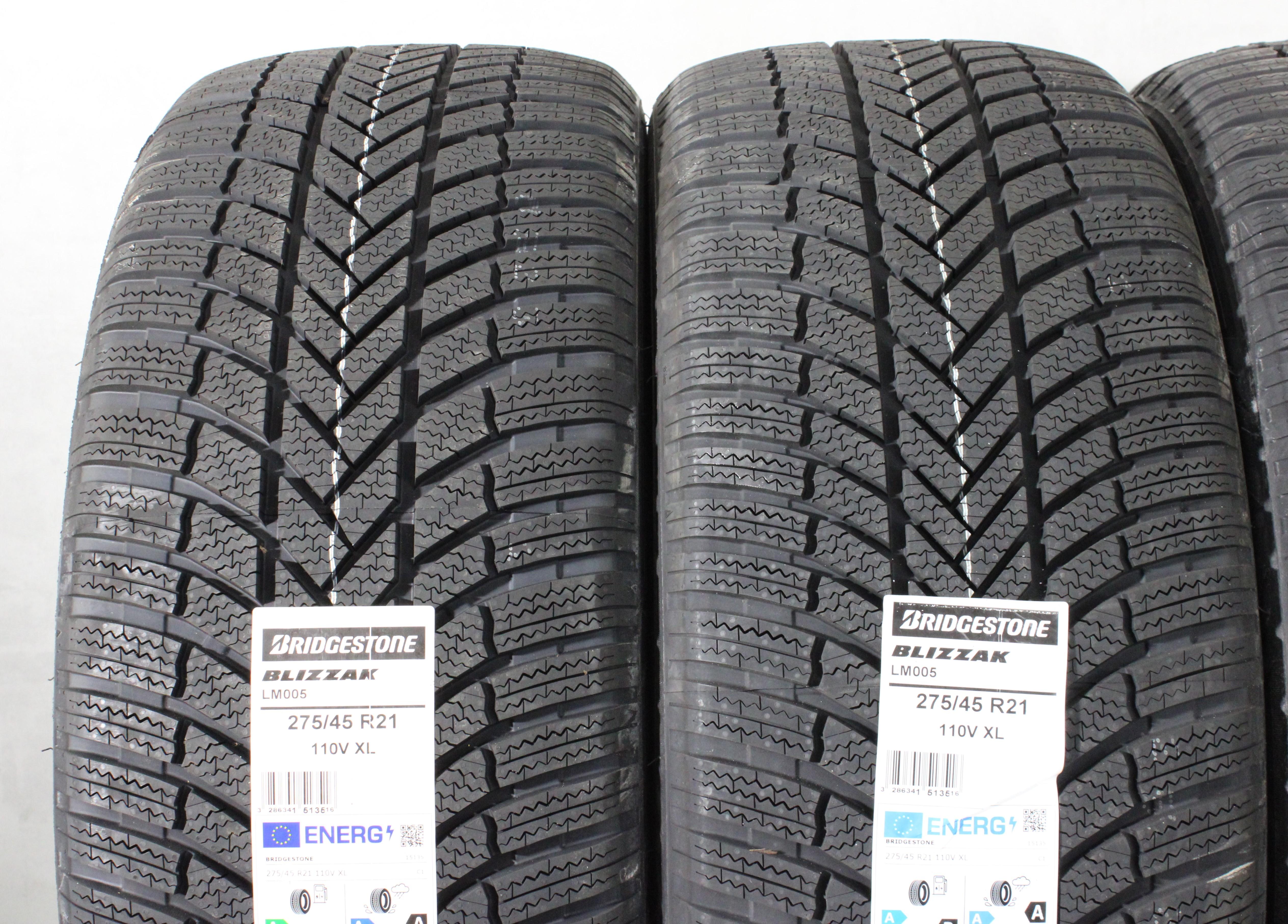 4 x 275/45R21 110V pneus hiver Bridgestone Blizzak LM005 2022 NEU