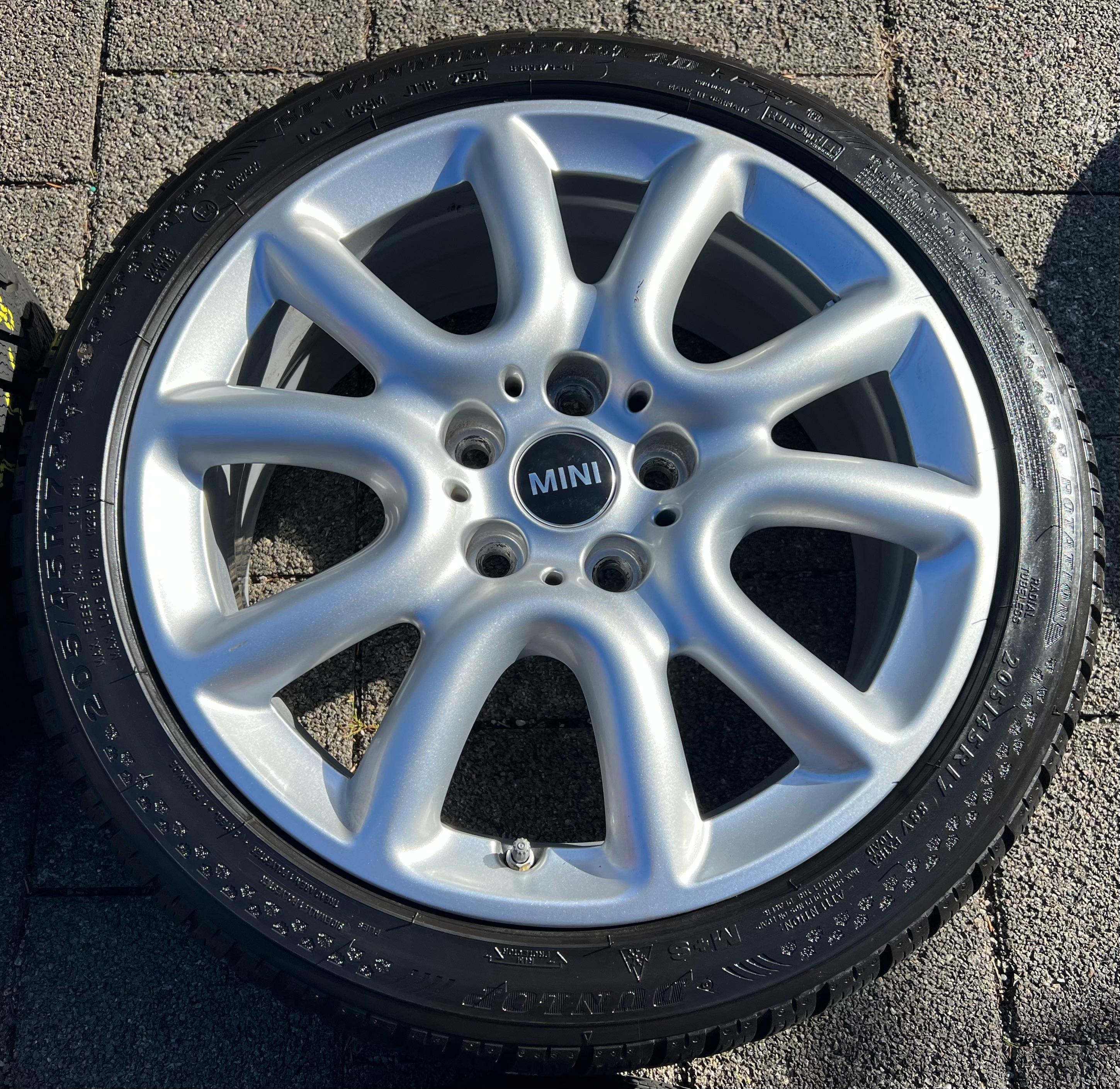 4 ROUES D'HIVER ORIGINALES 17" EN ALUMINIUM MINI F55 F56 F57 JCW 205/45R17 88V DUNLOP 2020