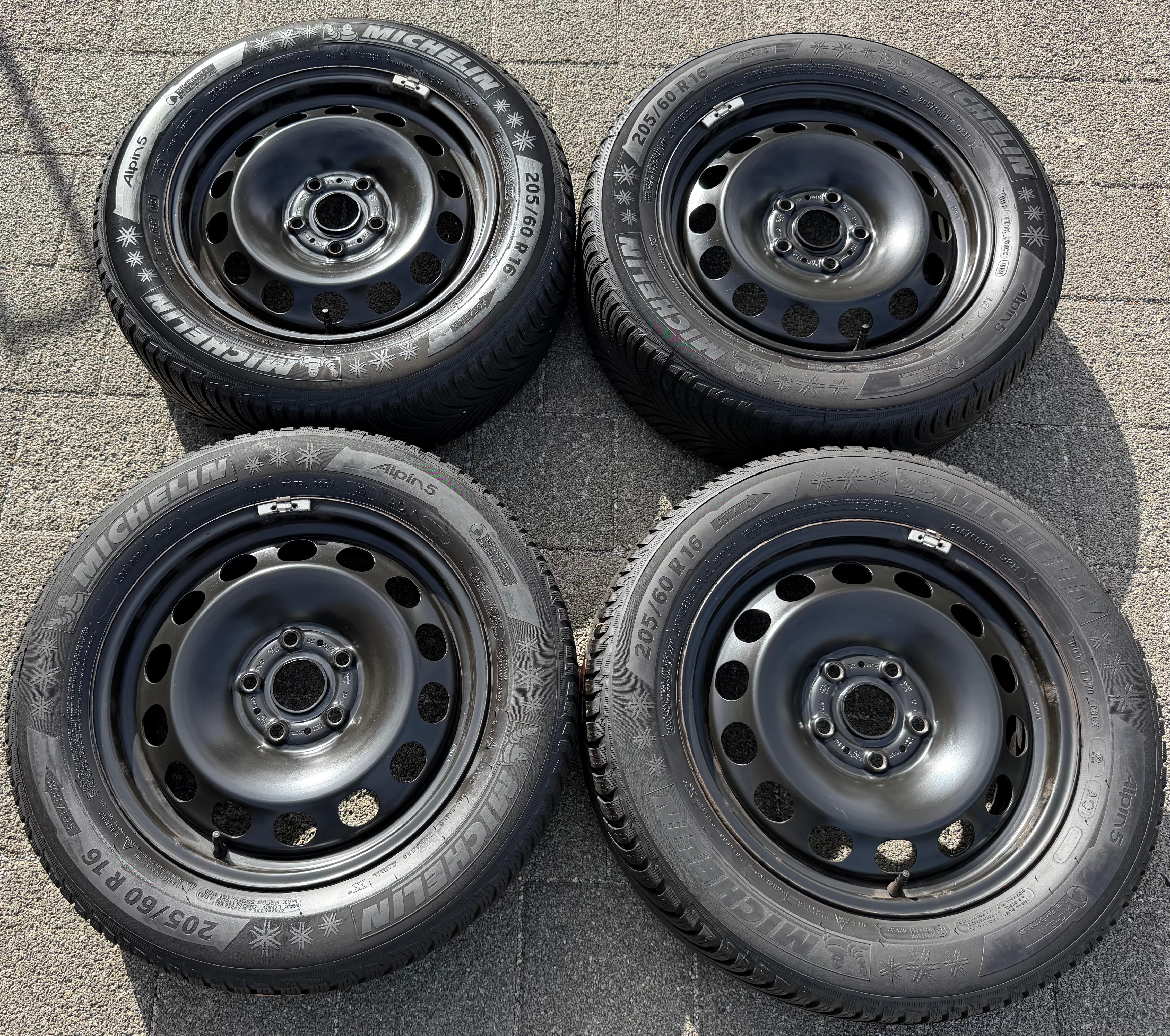4 Winterräder Audi Q2 GA VW T-ROC A11 205/60R16 92H Michelin Alpin 5 Winterreifen