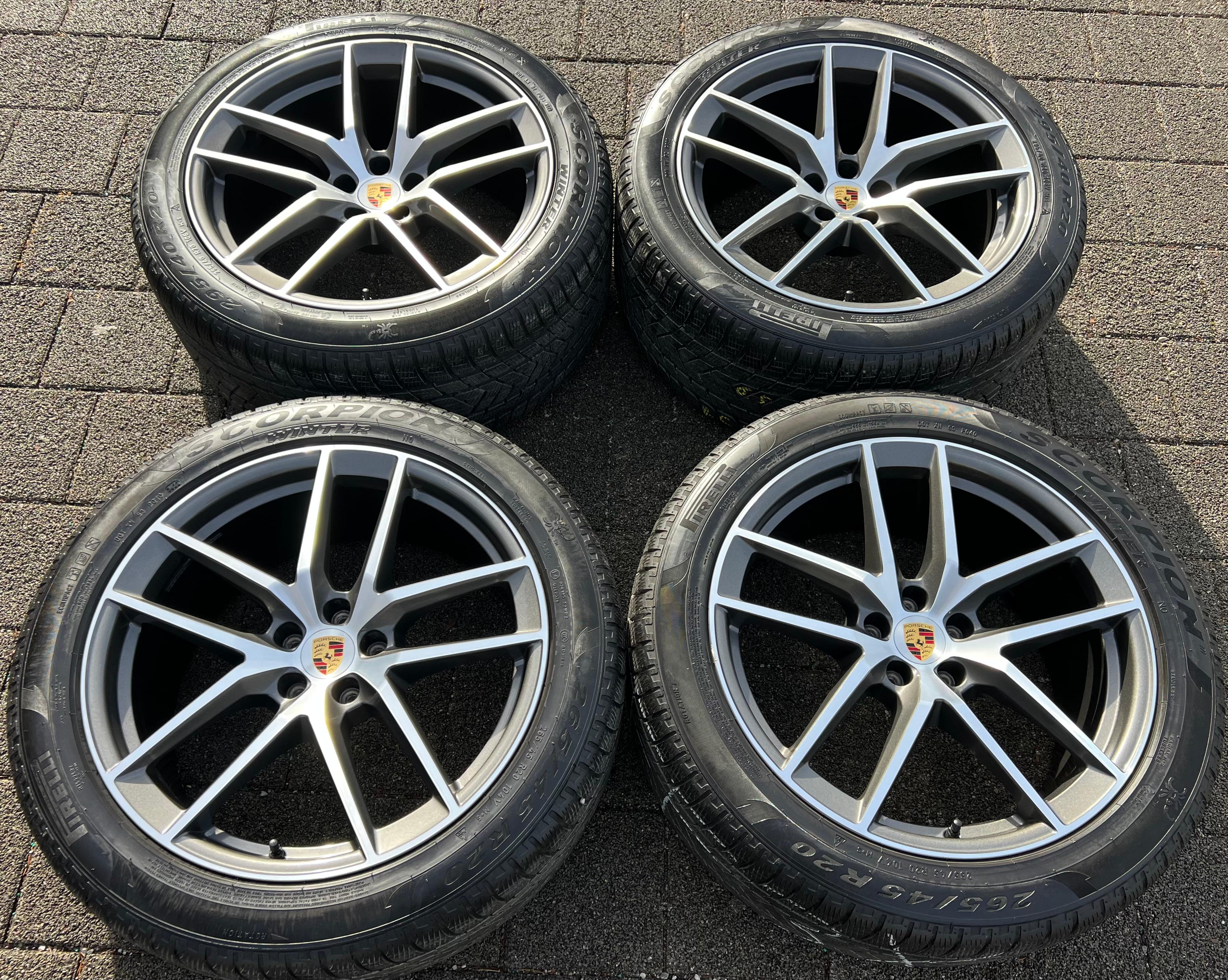 4 ORIGINAL 20" ALU WINTERRÄDER PORSCHE MACAN 265/45R20 104V 295/40R20 106V RDKS
