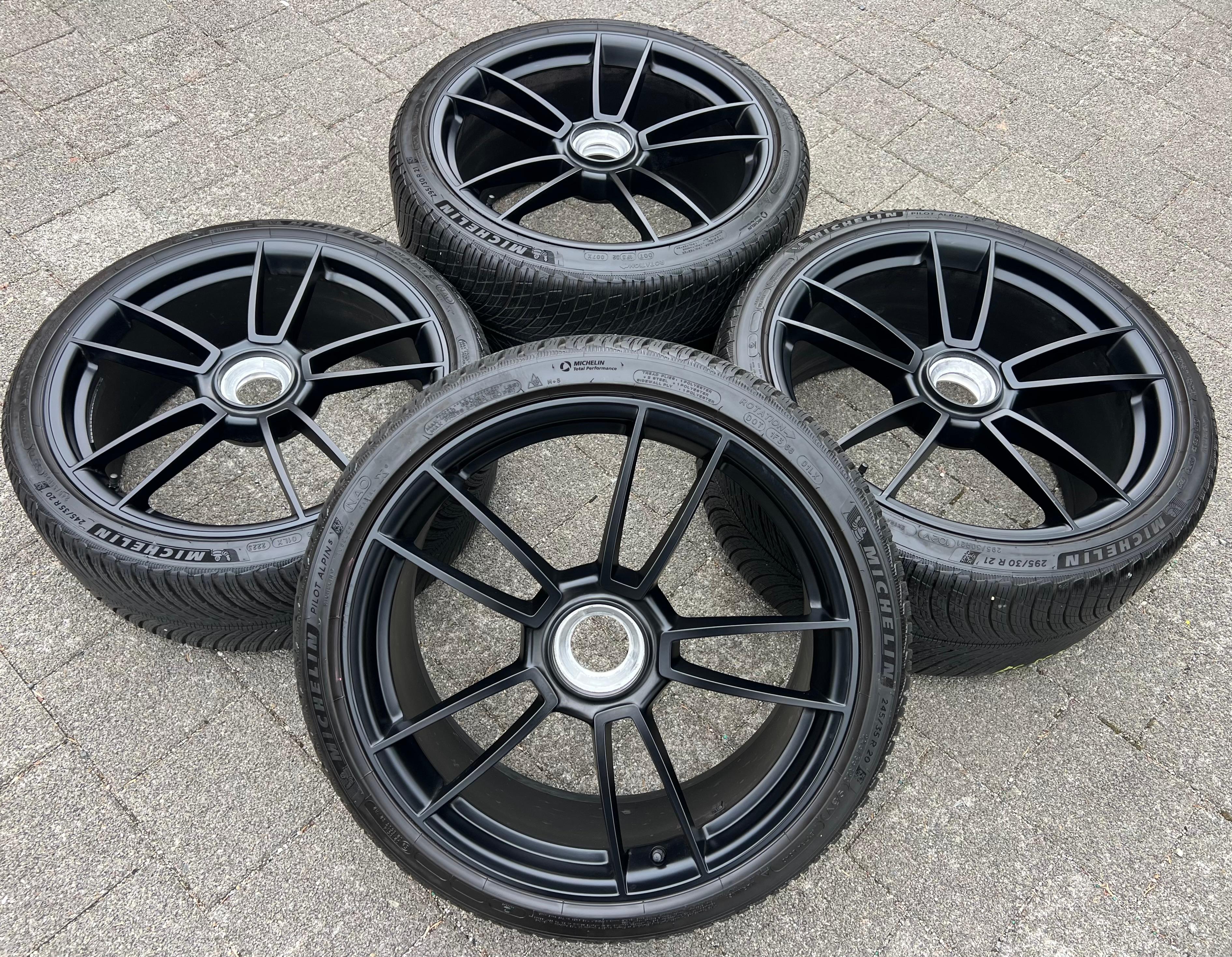 4 ORIGINAL 20" 21" ALU WINTERRÄDER PORSCHE 911 992 GTS ZENTRALVERSCHLUSS CENTERLOCK