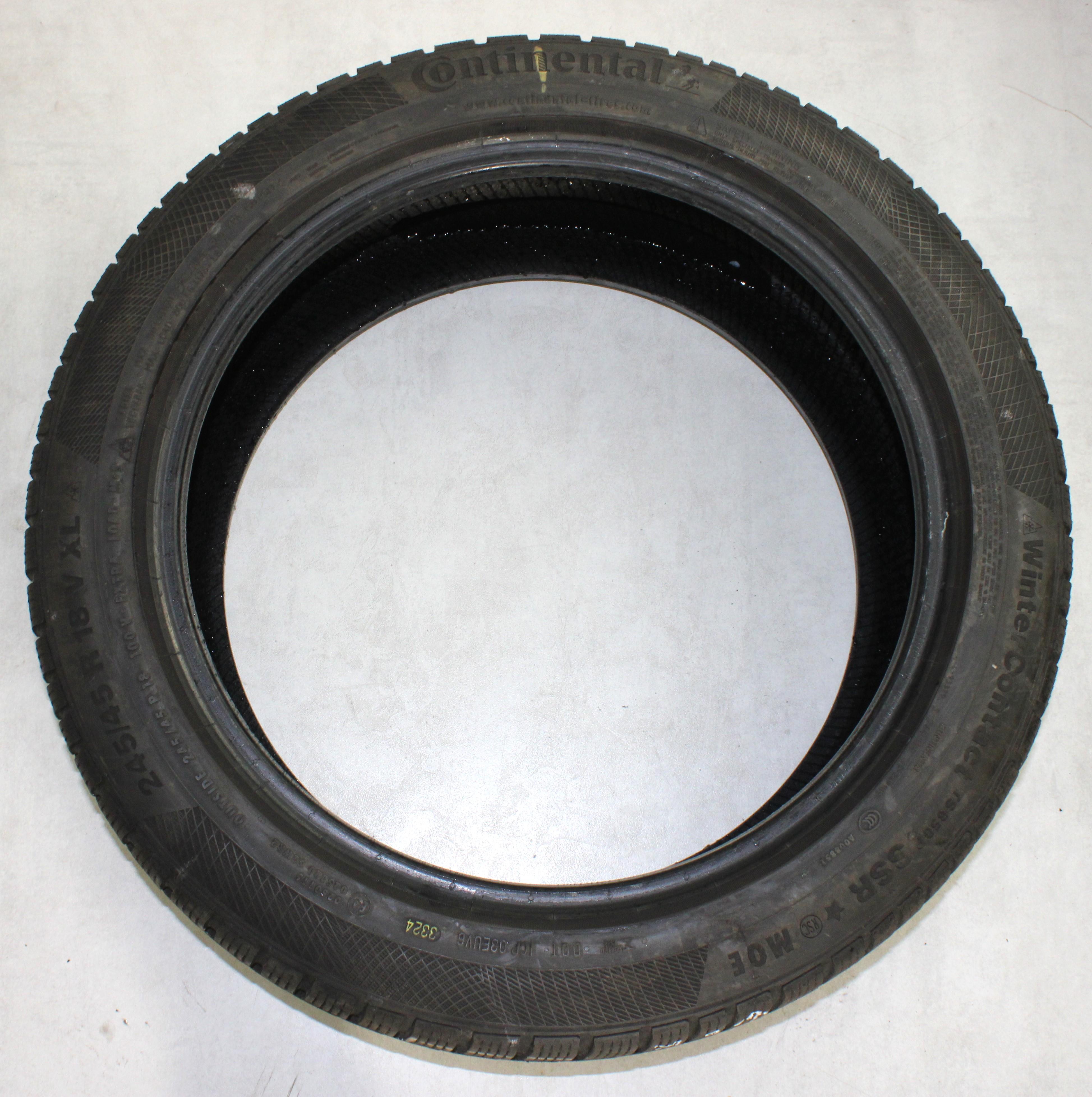 2 x 245/45R18 100V Winterreifen Continental Winter Contact TS850P SSR MOE* Runflat 5-5,5mm 2024 XL