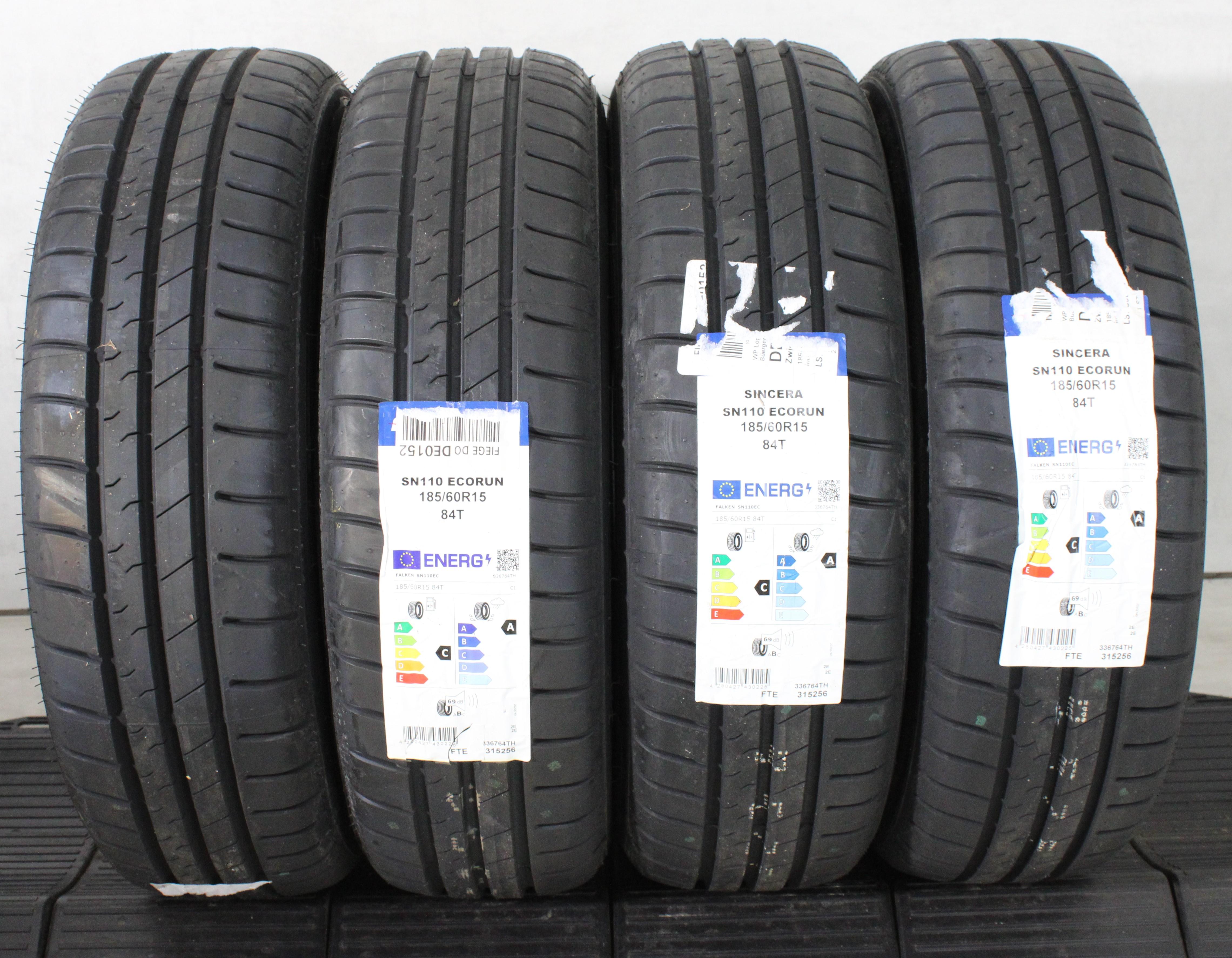 4 x 185/60R15 84T Sommerreifen Falken Sincera SN110 Ecorun 2023 NEU
