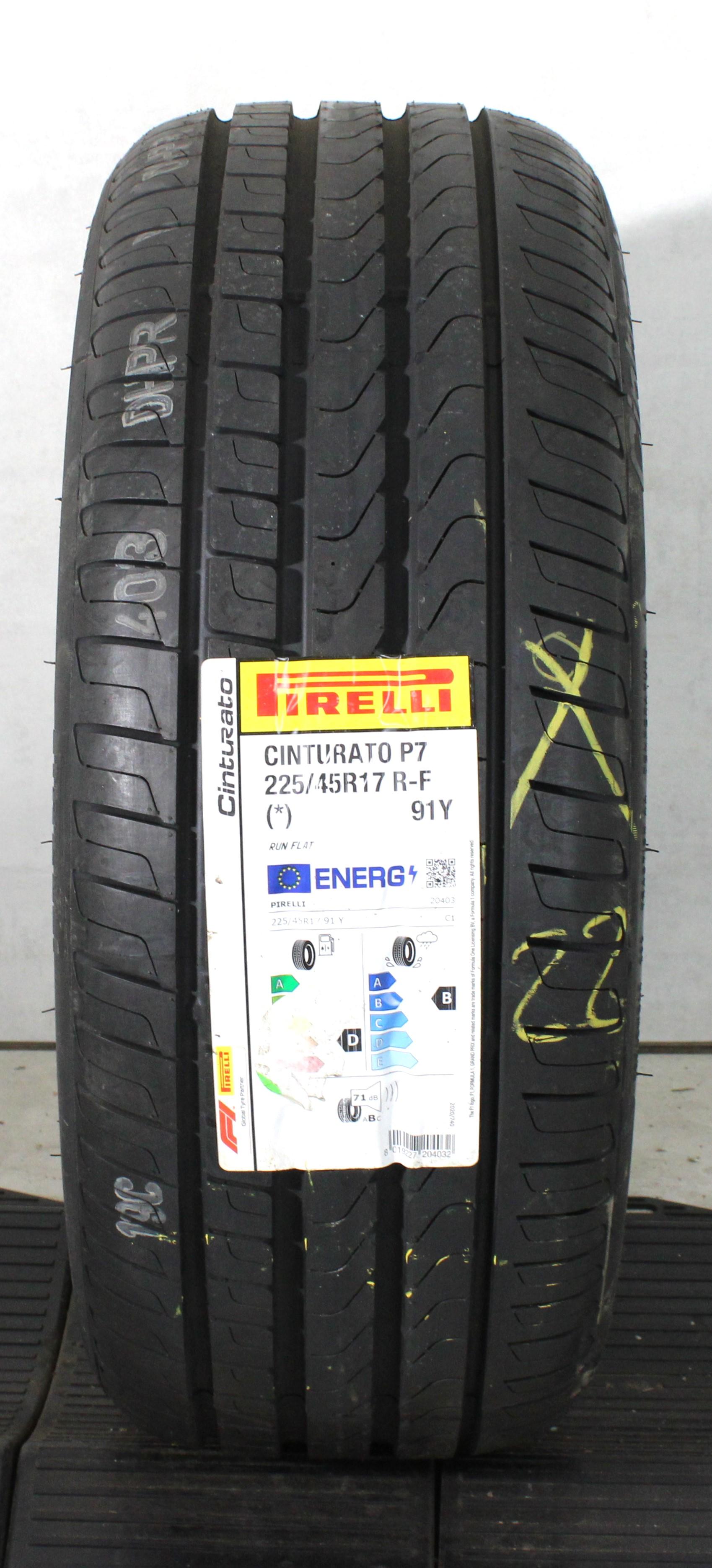 1 x 225/45R17 91Y Sommerreifen Pirelli Cinturato P7 * Runflat NEU 2022