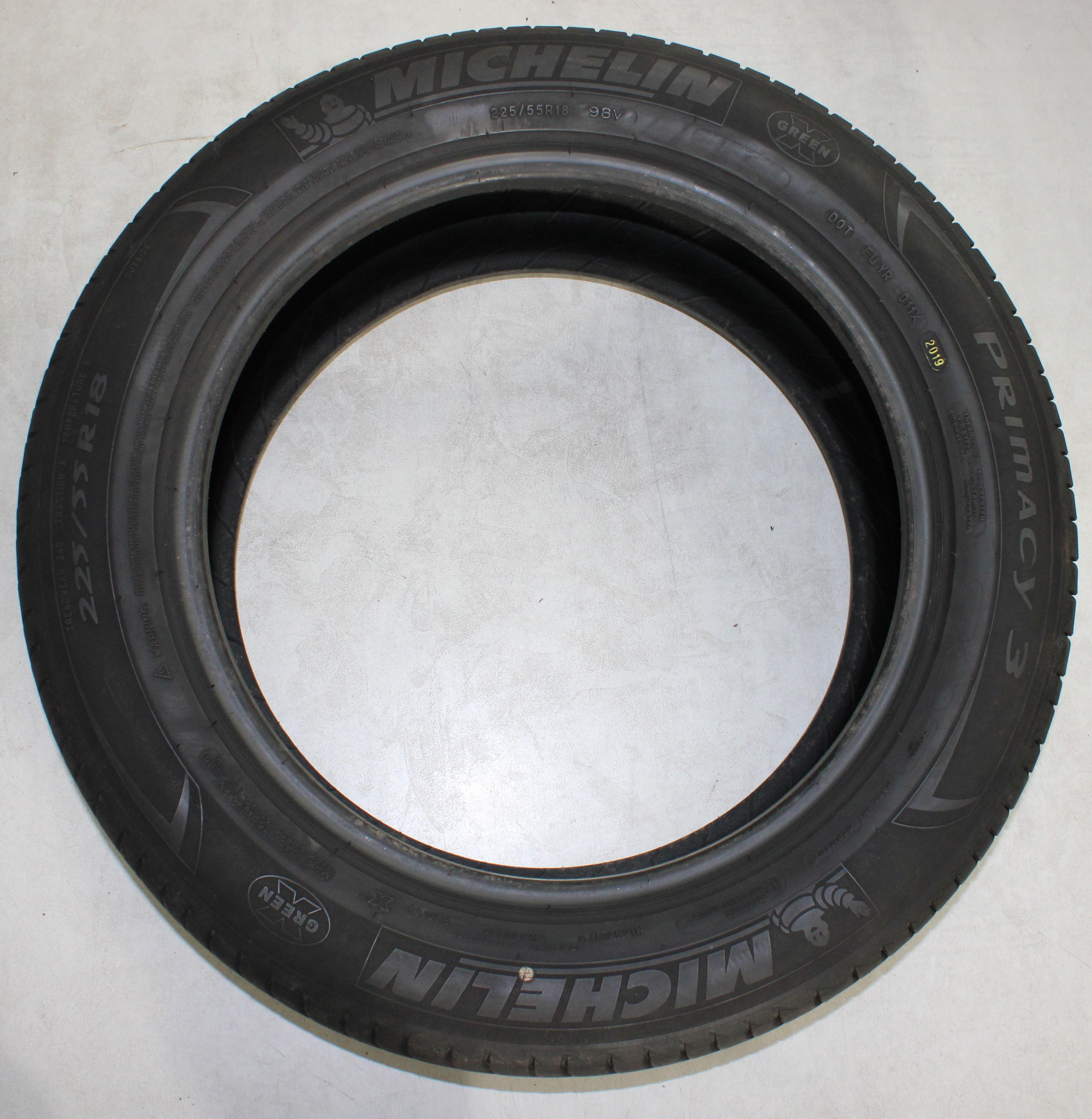 4 x 225/55R18 98V Sommerreifen Michelin Primacy 3 2x 7mm und 2x 6,5mm 2019