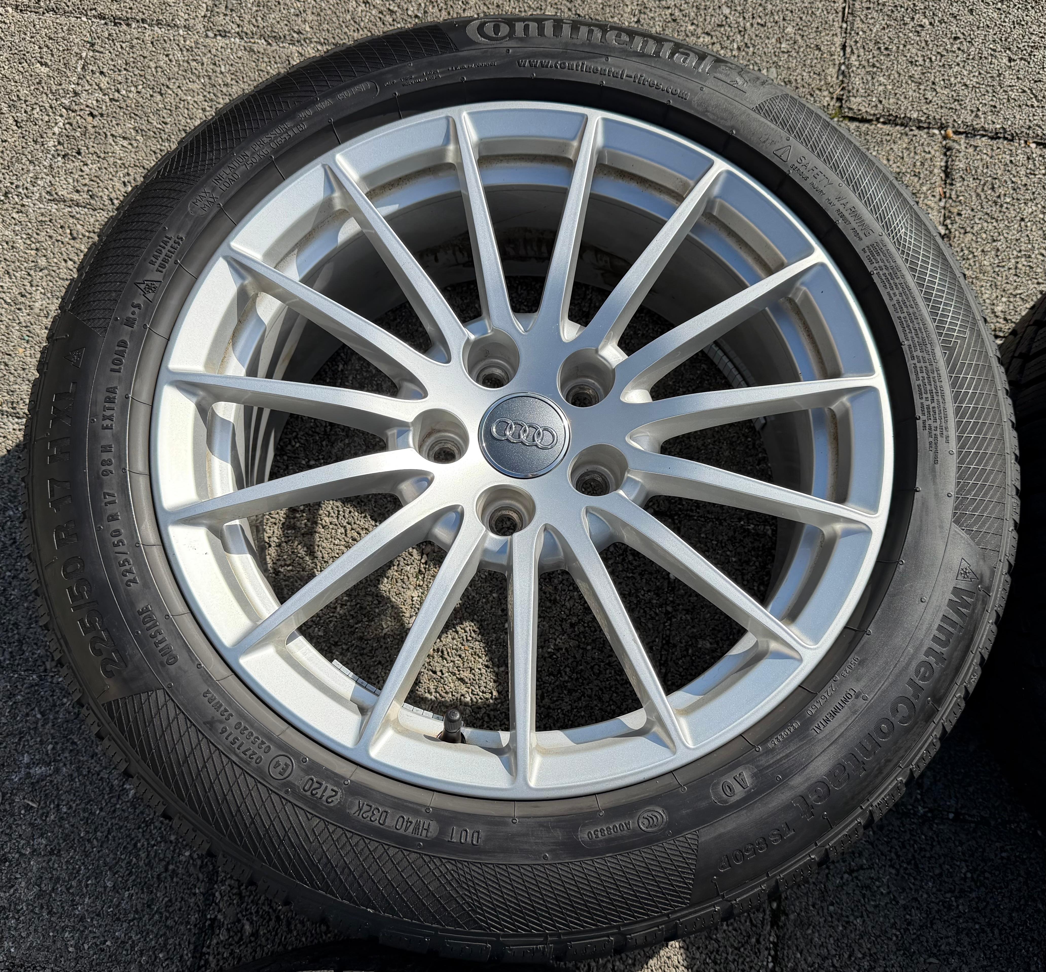 4 ORIGINAL 17" ALU WINTERRÄDER AUDI A5 F5 8W 225/50R17 98H 8W0601025AE CONTINENTAL