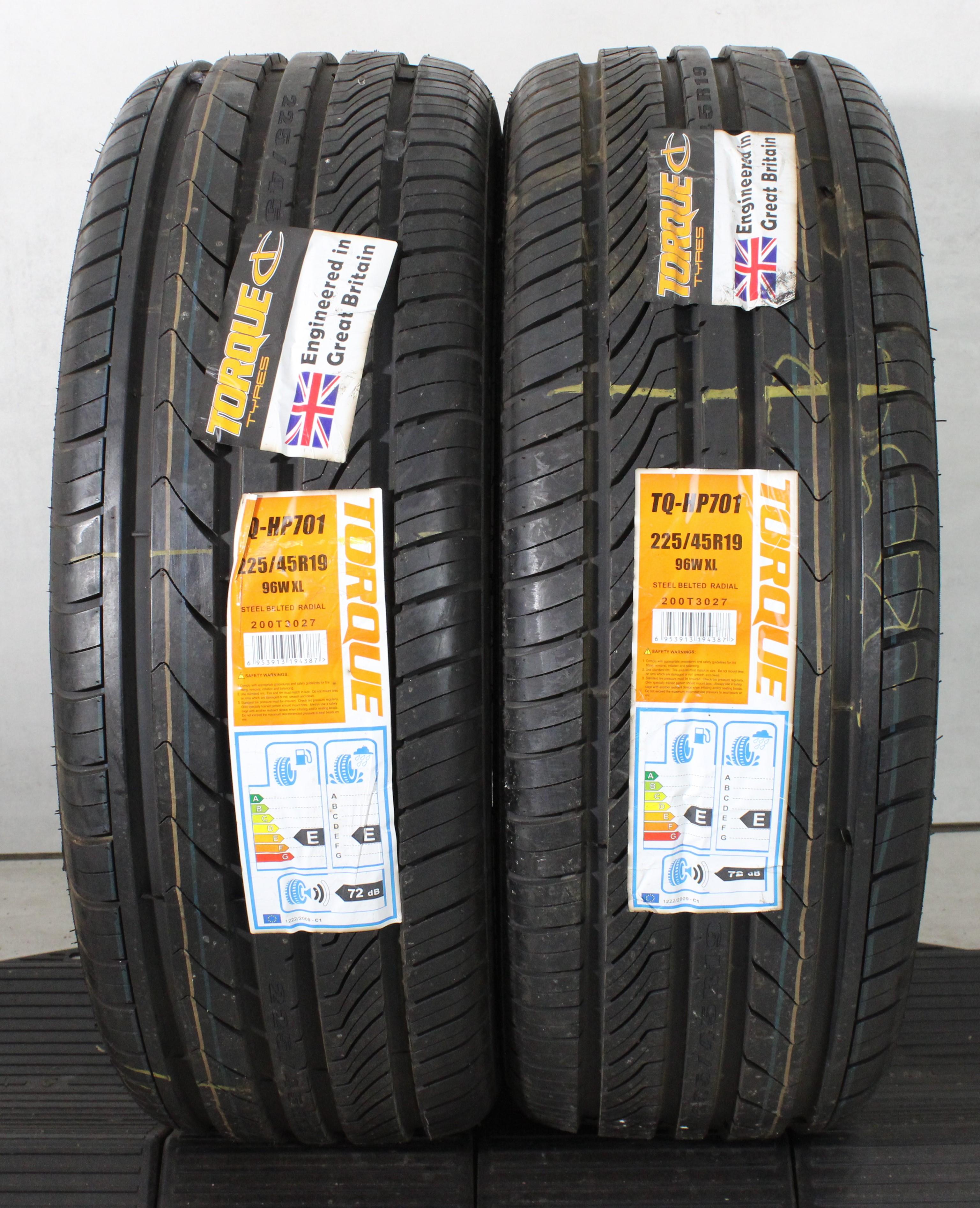 2 x 225/45R19 96W Sommerreifen Torque Tq-HP701 NEU 2020 XL