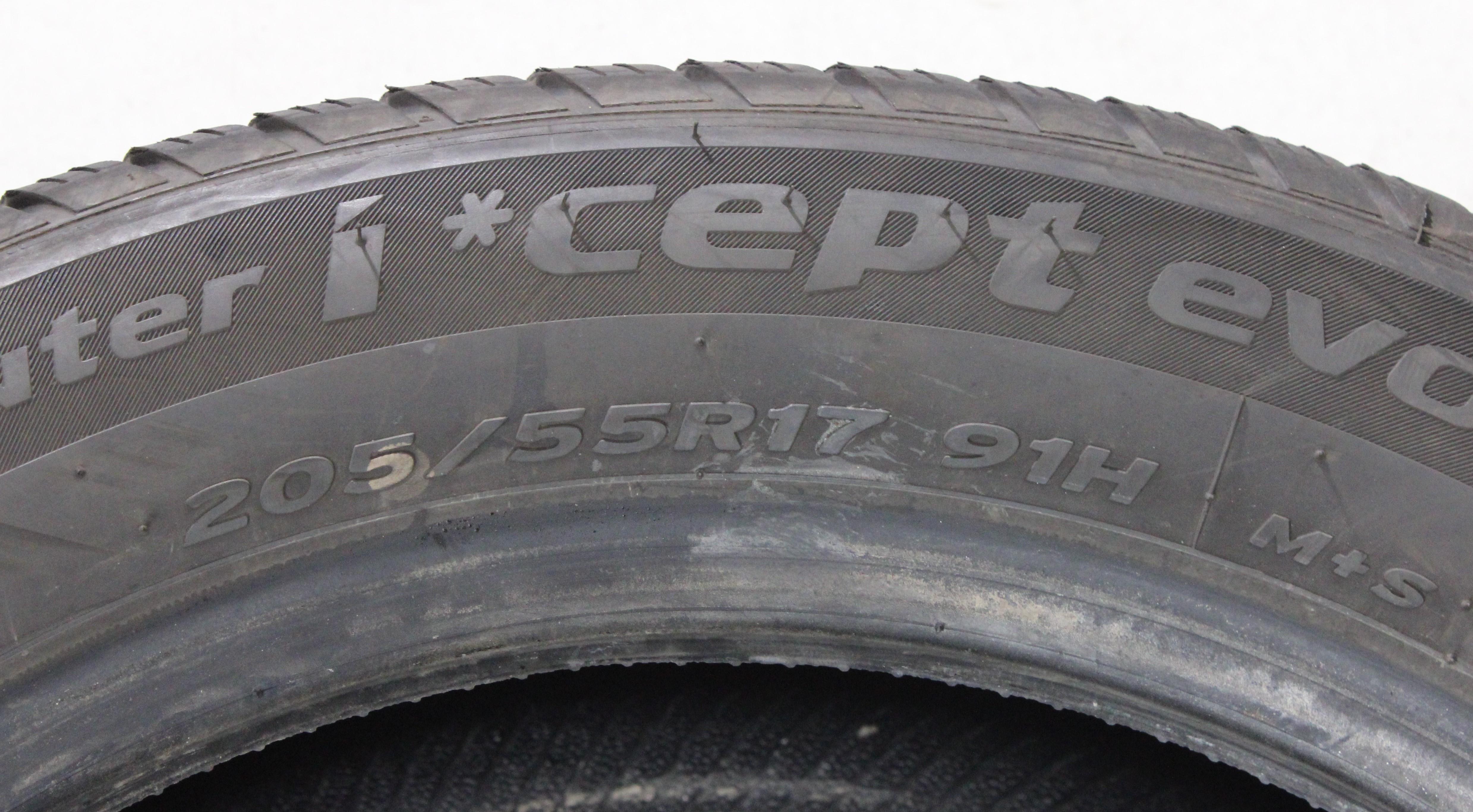 4 x 205/55R17 91H Winterreifen Hankook Winter I*Cept Evo 2 MO 2x4,5-5mm/2x5-5,5mm 2x2020/2x2024