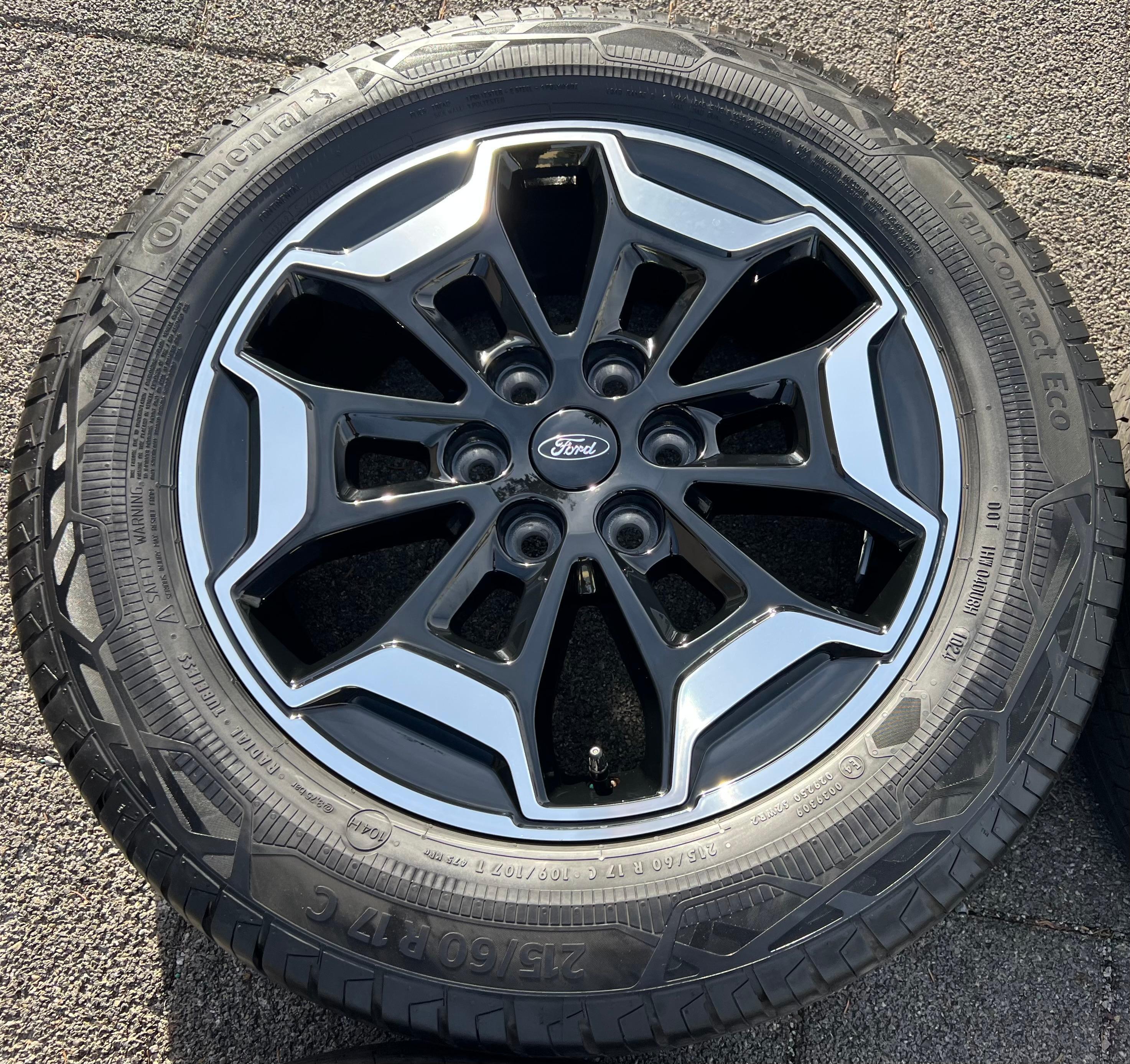 4 ORIGINELE 17" ALU-ZOMERWIELEN FORD TRANSIT TOURNEO CUSTOM NXN 2024 CONTINENTAL RDKS