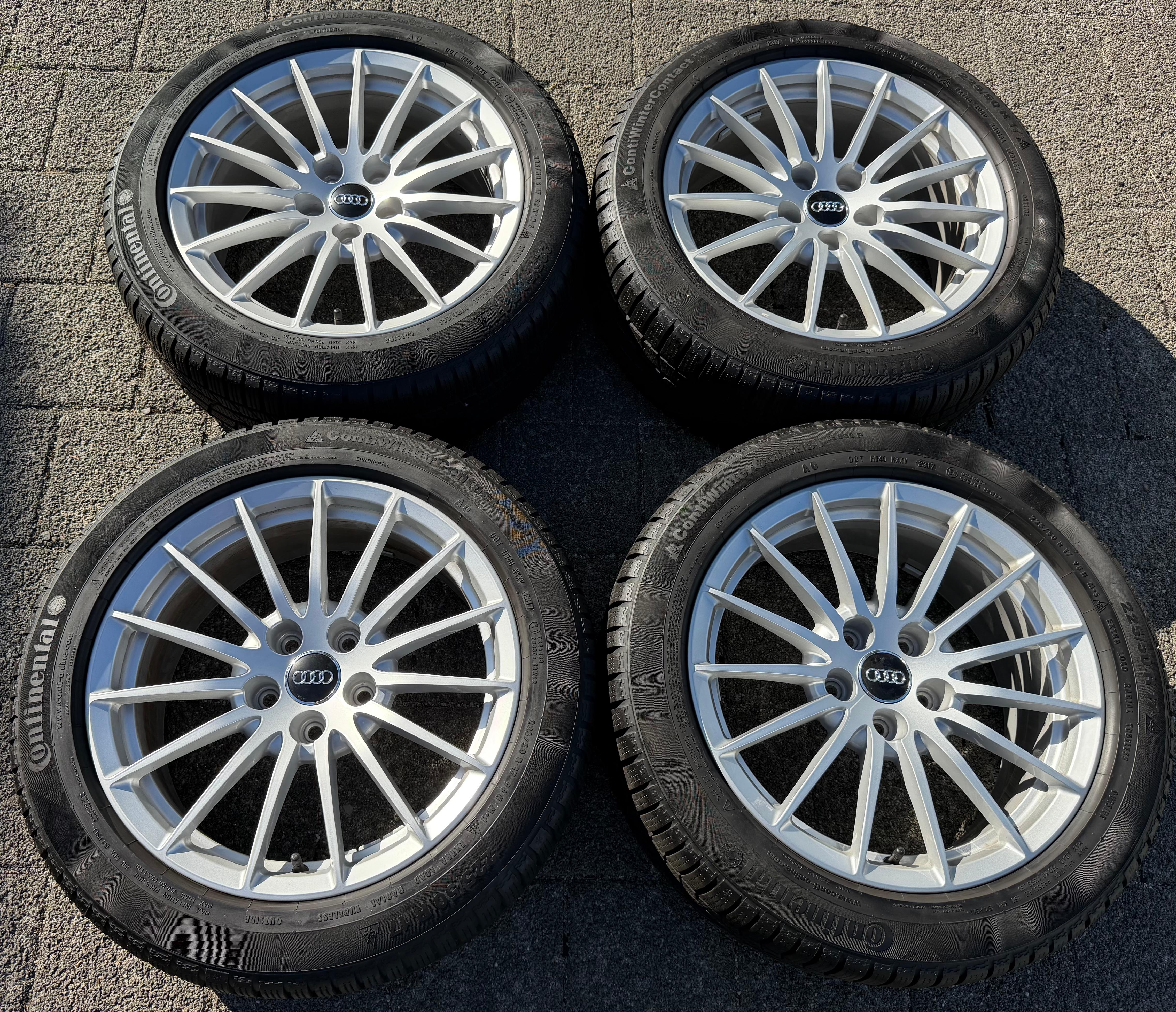 4 ORIGINAL 17" ALU WINTERRÄDER AUDI A5 F5 8W 225/50R17 98H 8W0601025AE CONTINENTAL
