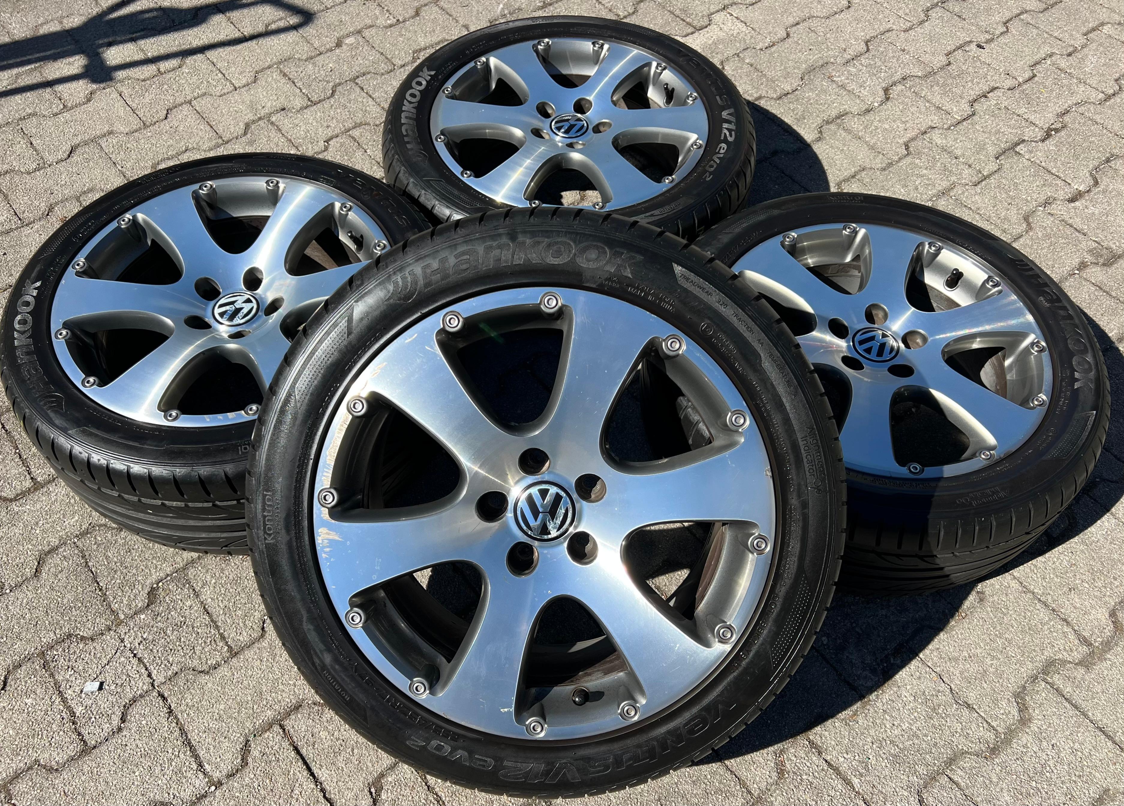 4 ORIGINAL 17" ALU SOMMERRÄDER "FUNPLAY" VW CROSS TOURAN 1T 1T0601025E 1T0601025J