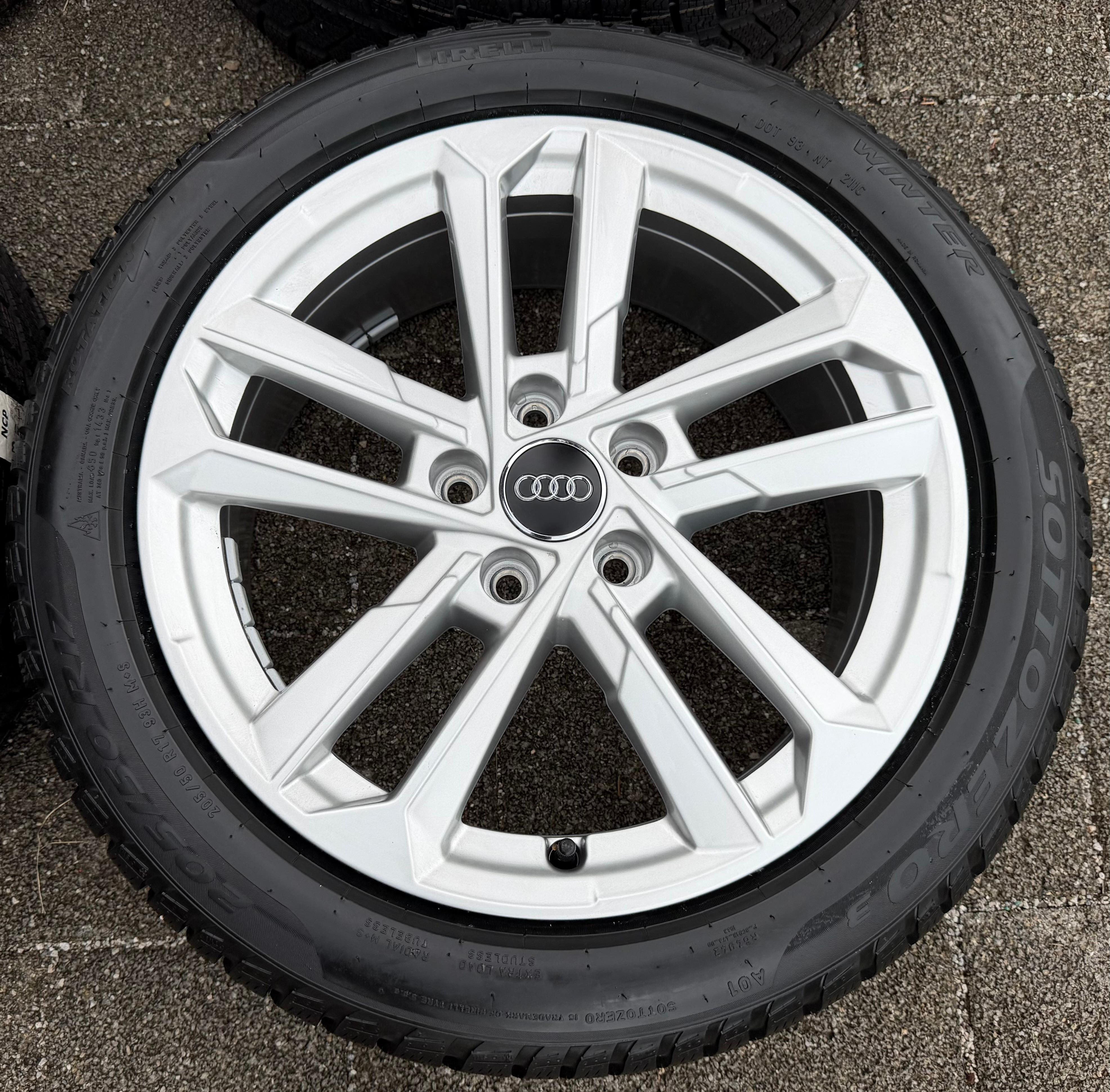 4 roues complètes hiver en alliage d’origine 17" Audi A3 S3 8Y 8Y0601025L 205/50R17 93H Pirelli NEUVES