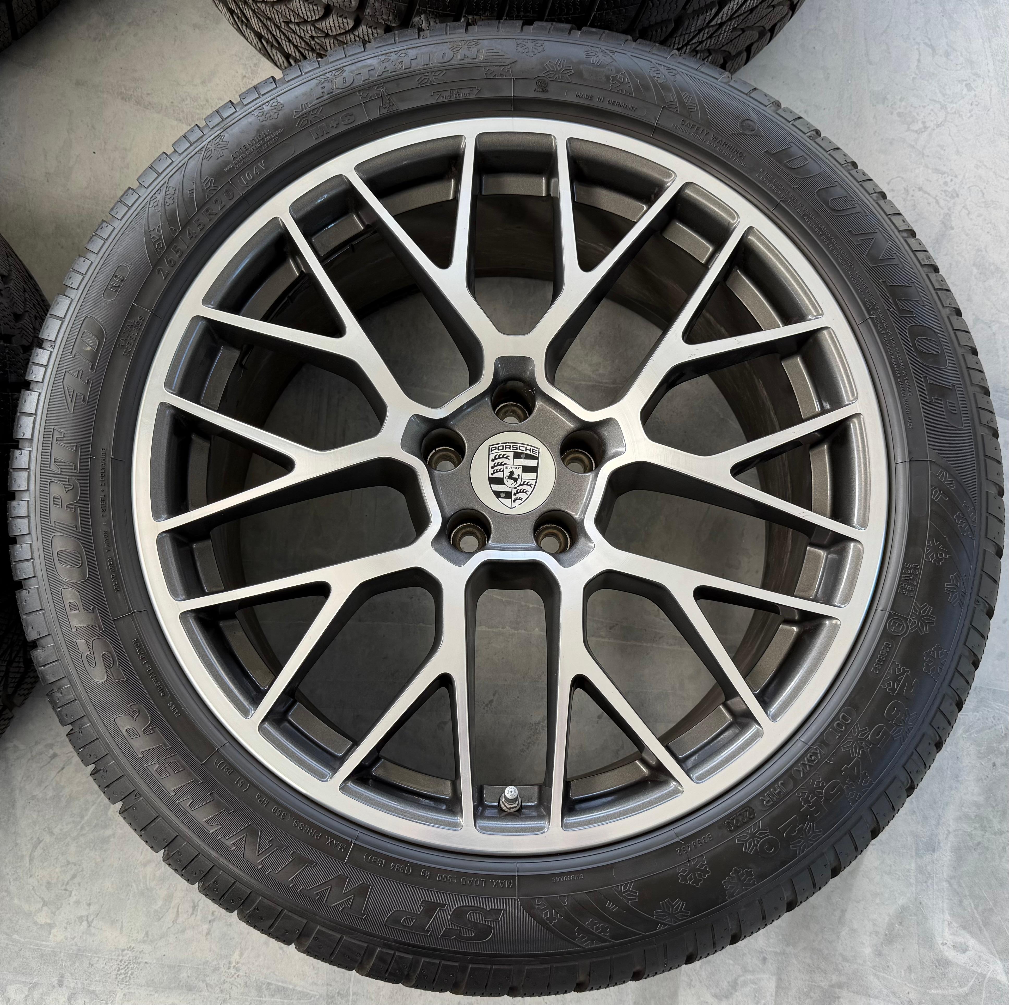 4 Original 20" Alu Winterräder Porsche Macan I & II RS Spyder Felgen Dunlop