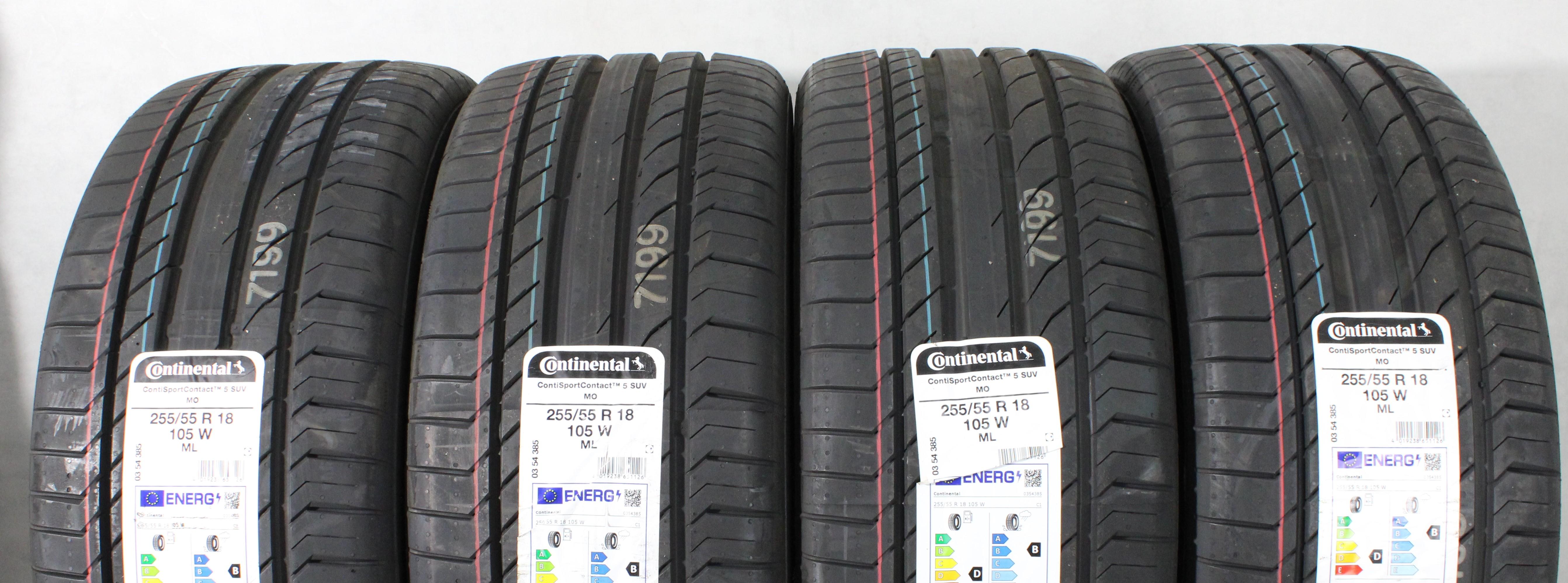 4 neumáticos de verano Continental Sport Contact 5 MO, 255/55R18 105W, nuevos, 2021
