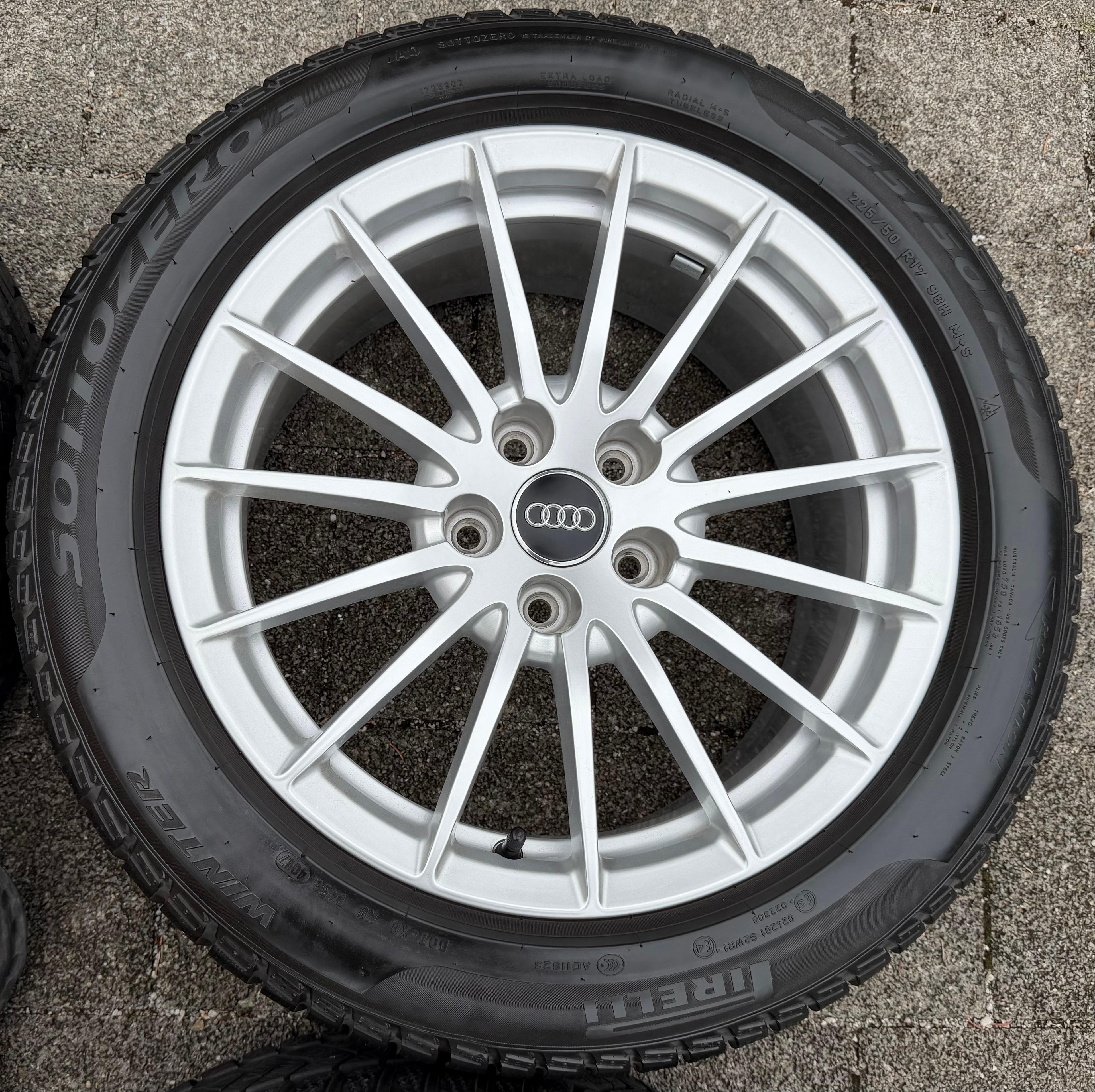 4 roues hiver complètes en aluminium d’origine 17" Audi A5 F5 8W 225/50R17 98H 8W0601025AE Pirelli